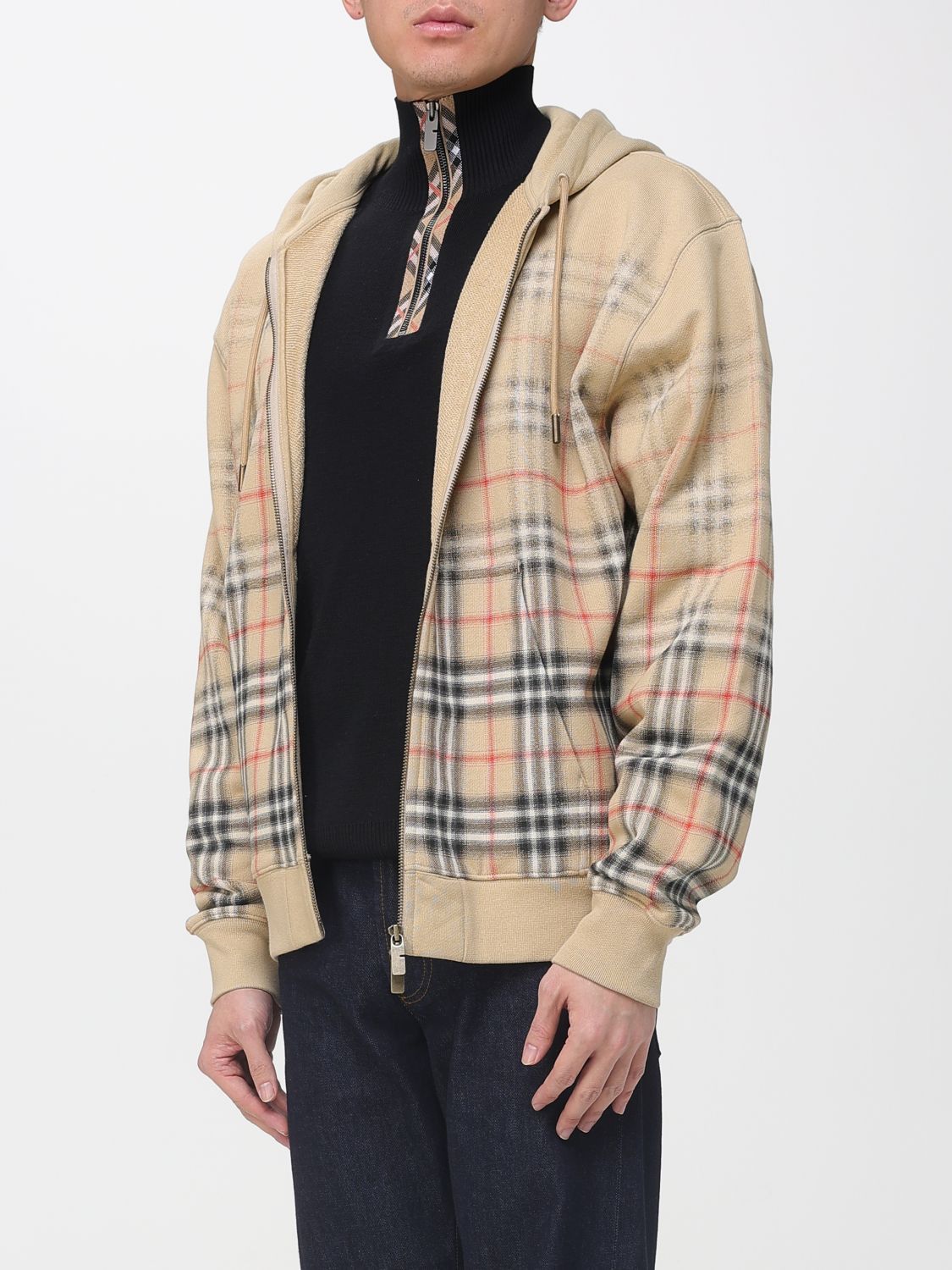 Burberry Burberry Sweatshirt Men Beige Size US XL / EU 56 / 4 - 4 Thumbnail
