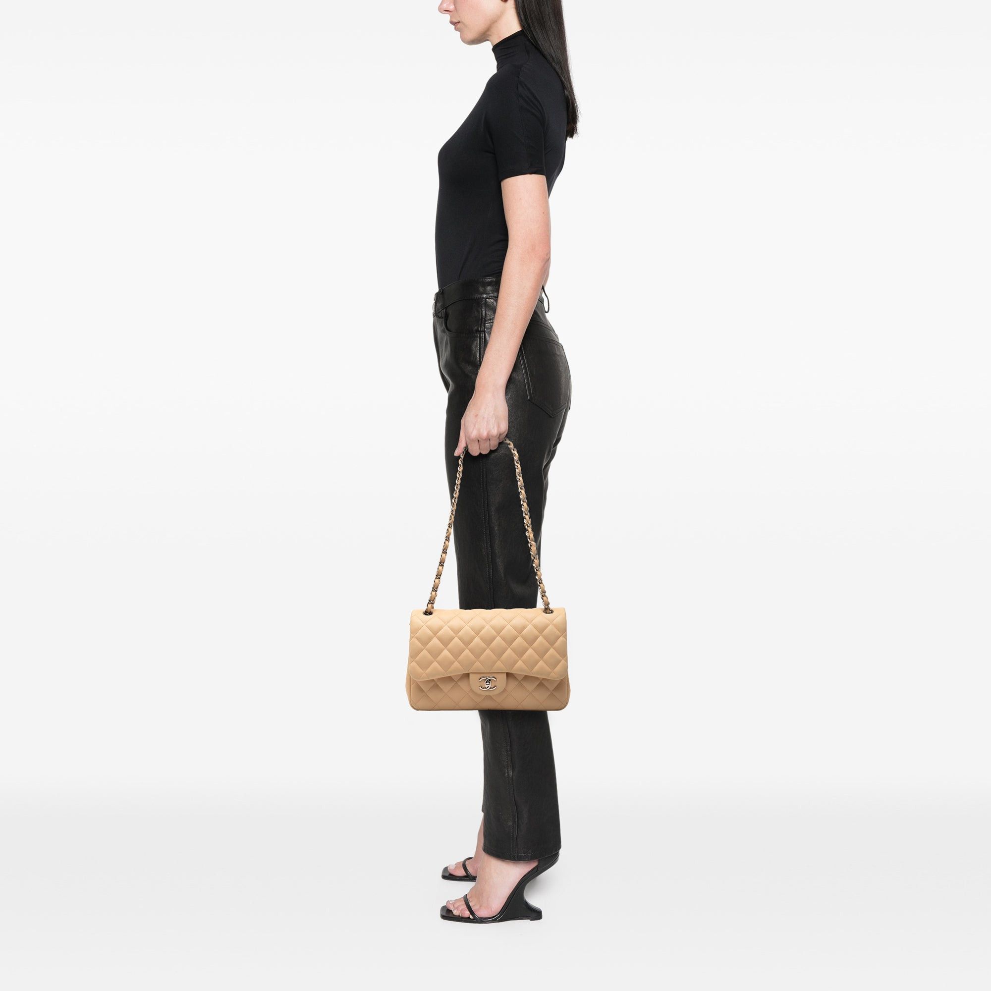 Chanel Jumbo Classic Lambskin Double Flap Size ONE SIZE - 9 Thumbnail