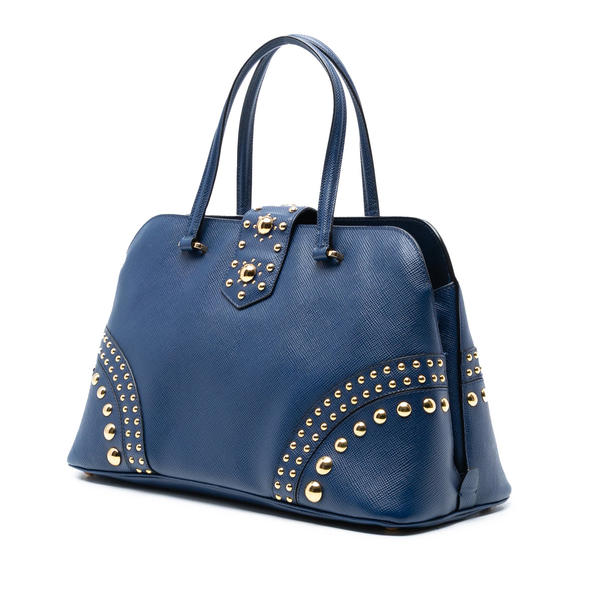 Prada Studded Saffiano Cuir Promenade Satchel Size ONE SIZE - 2 Thumbnail