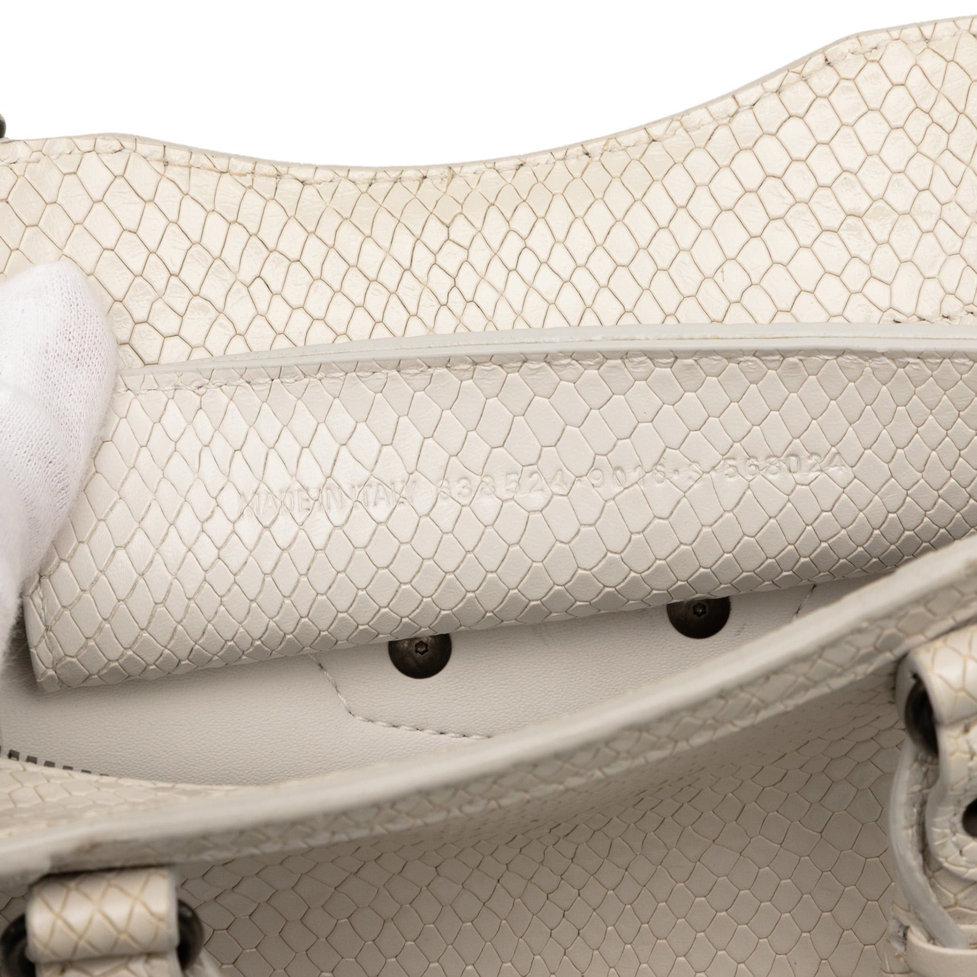 Balenciaga Mini Python Embossed Calfskin Neo Classic City Satchel Size ONE SIZE - 6 Thumbnail