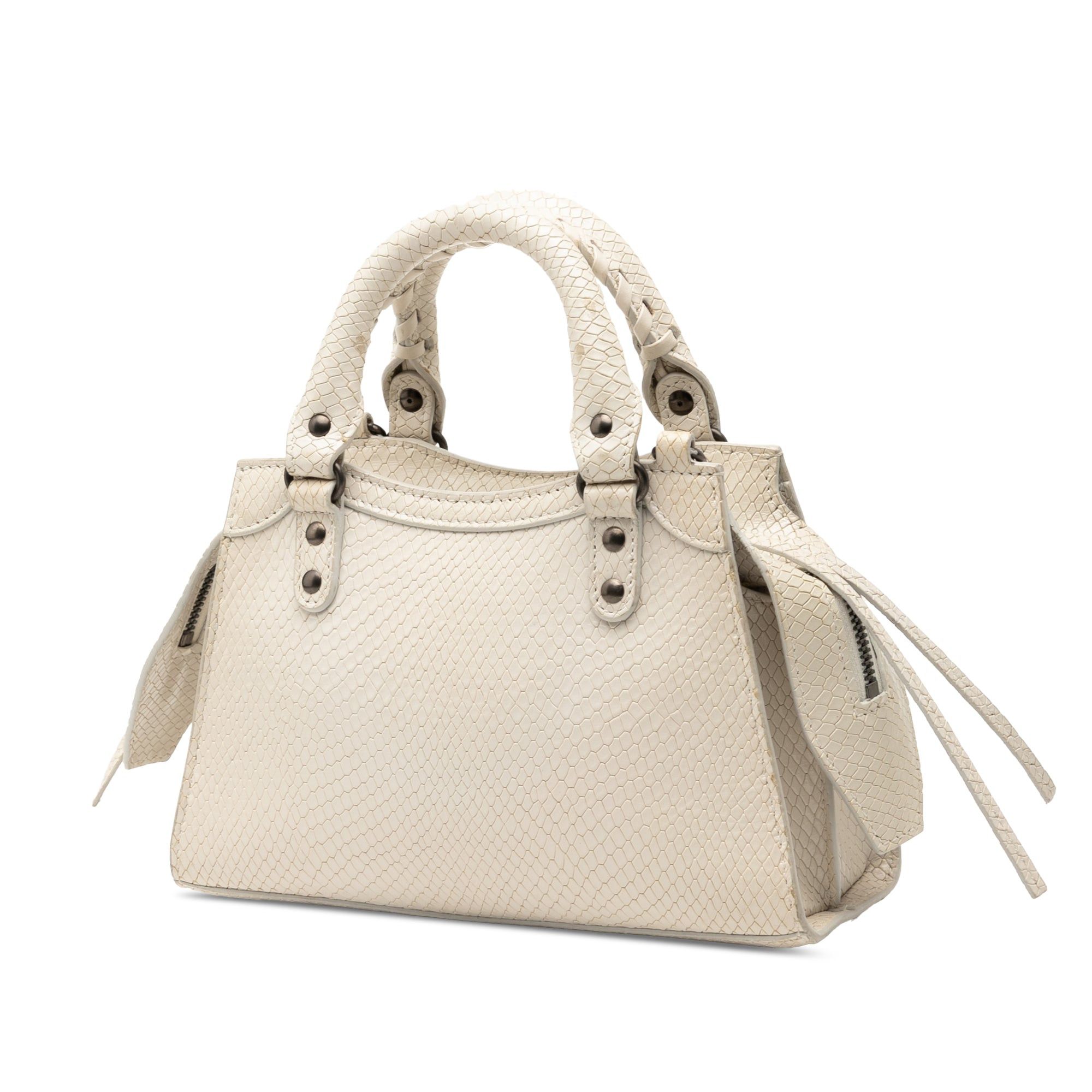 Balenciaga Mini Python Embossed Calfskin Neo Classic City Satchel Size ONE SIZE - 2 Thumbnail