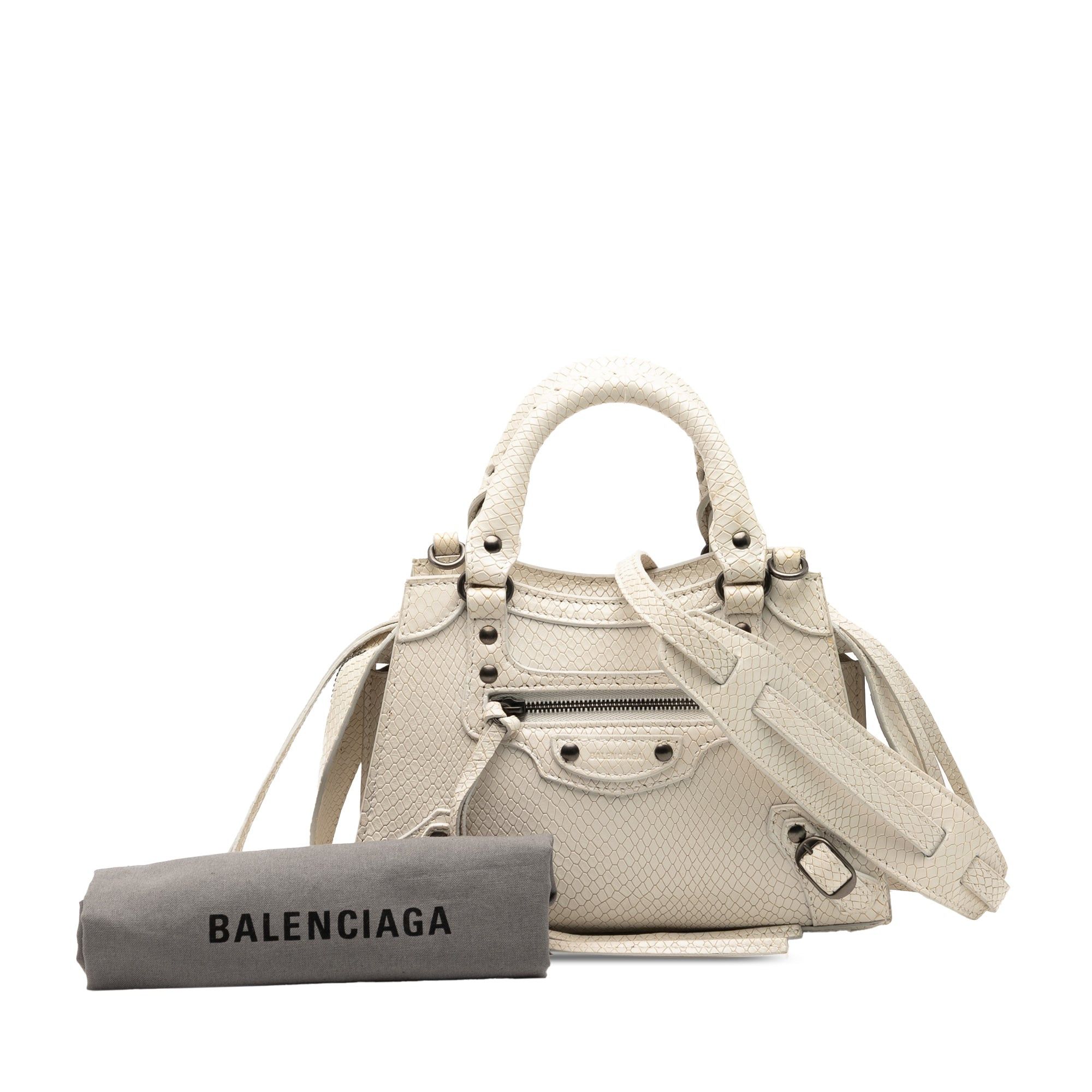 Balenciaga Mini Python Embossed Calfskin Neo Classic City Satchel Size ONE SIZE - 8 Thumbnail