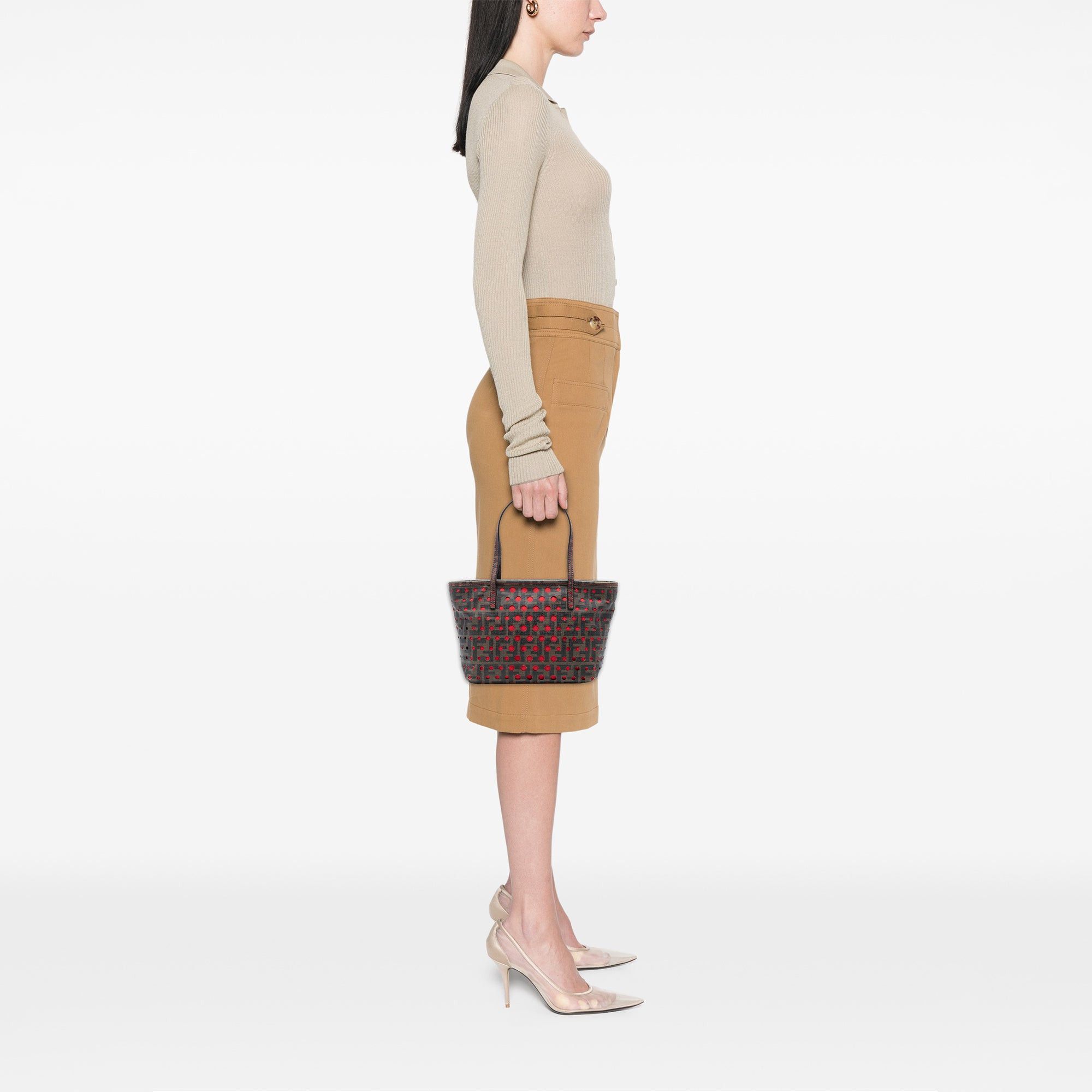 Fendi Small Perforated Zucca Spalmati Roll Tote Size ONE SIZE - 7 Thumbnail