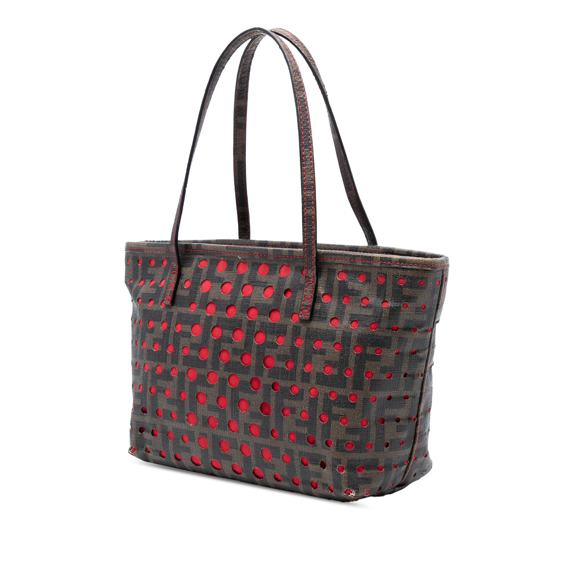 Fendi Small Perforated Zucca Spalmati Roll Tote Size ONE SIZE - 2 Thumbnail