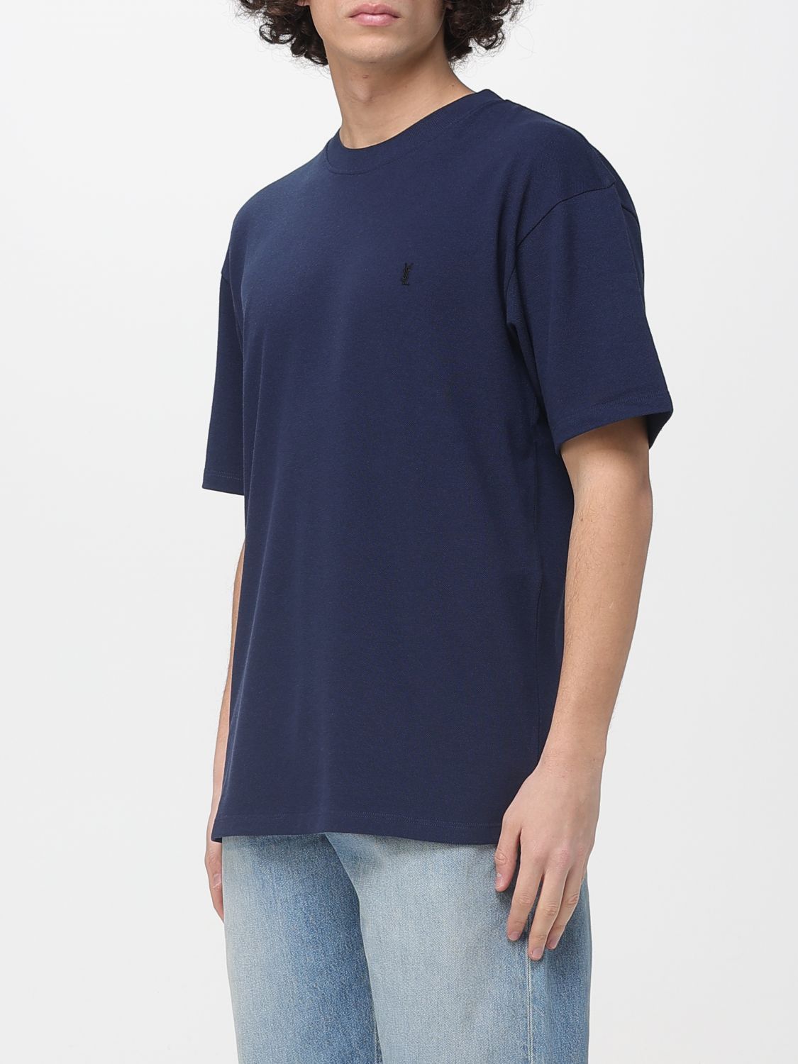 Saint Laurent Paris Saint Laurent T-Shirt Men Blue Size US S / EU 44-46 / 1 - 4 Thumbnail