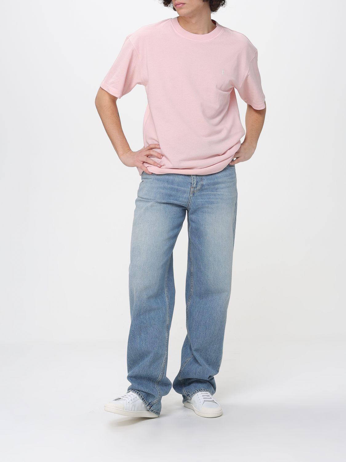 Saint Laurent Paris Saint Laurent T-Shirt Men Pink Size US M / EU 48-50 / 2 - 2 Thumbnail