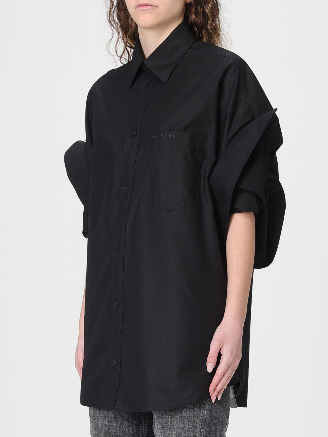 Balenciaga Balenciaga Shirt Woman Black Size XS / US 0-2 / IT 36-38 - 4 Thumbnail
