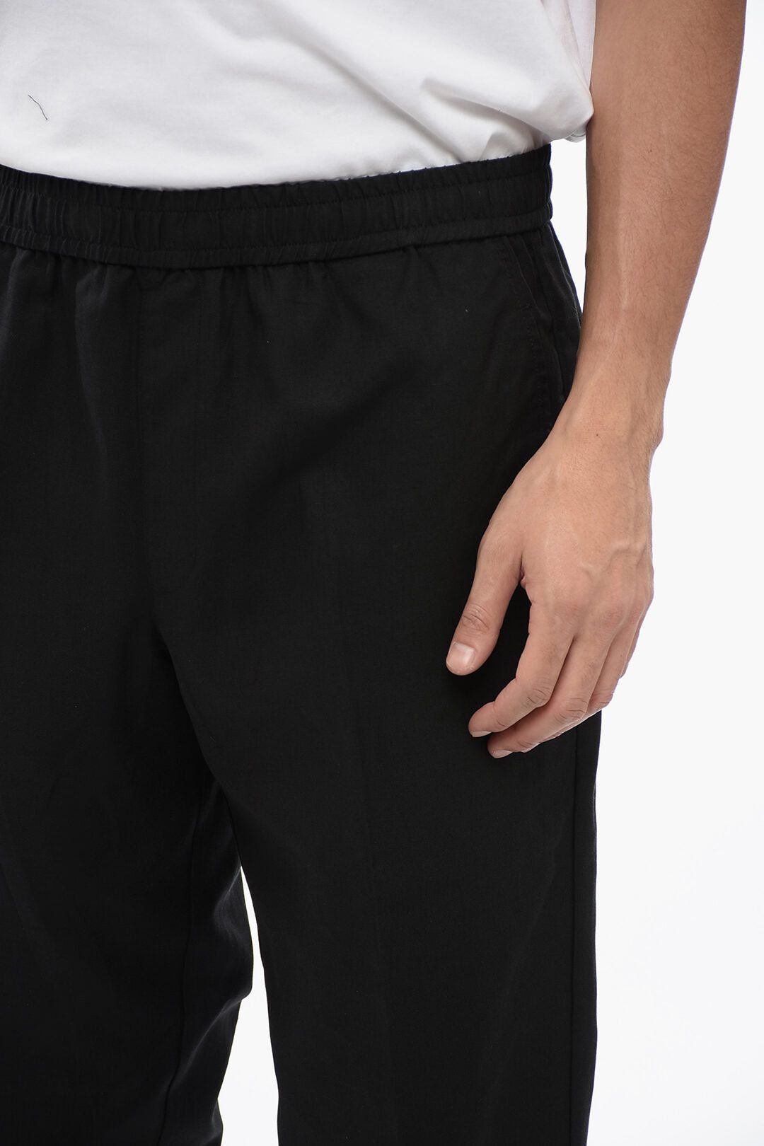 Neil Barrett Linen-Blend Trousers REM with Elastic Waist Size US 33 - 3 Thumbnail