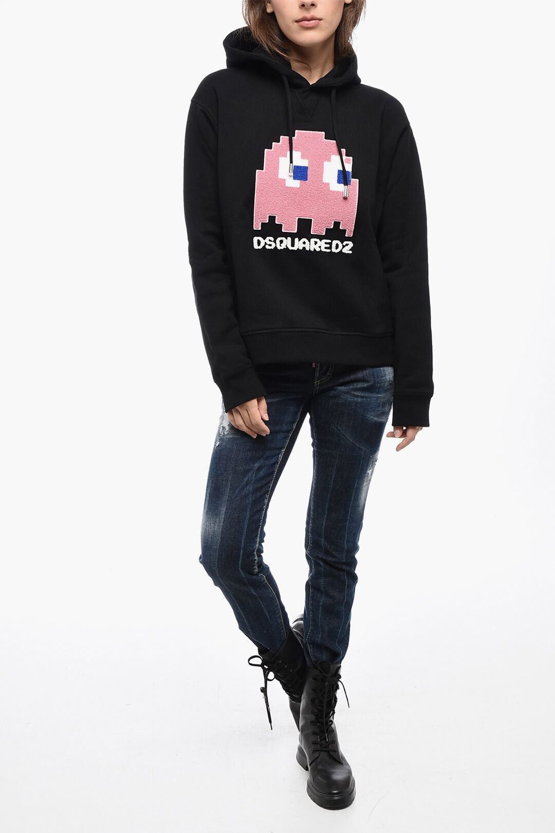Dsquared2 Hoodie PACMAN with Terry Applique Size XS / US 0-2 / IT 36-38 - 4 Thumbnail