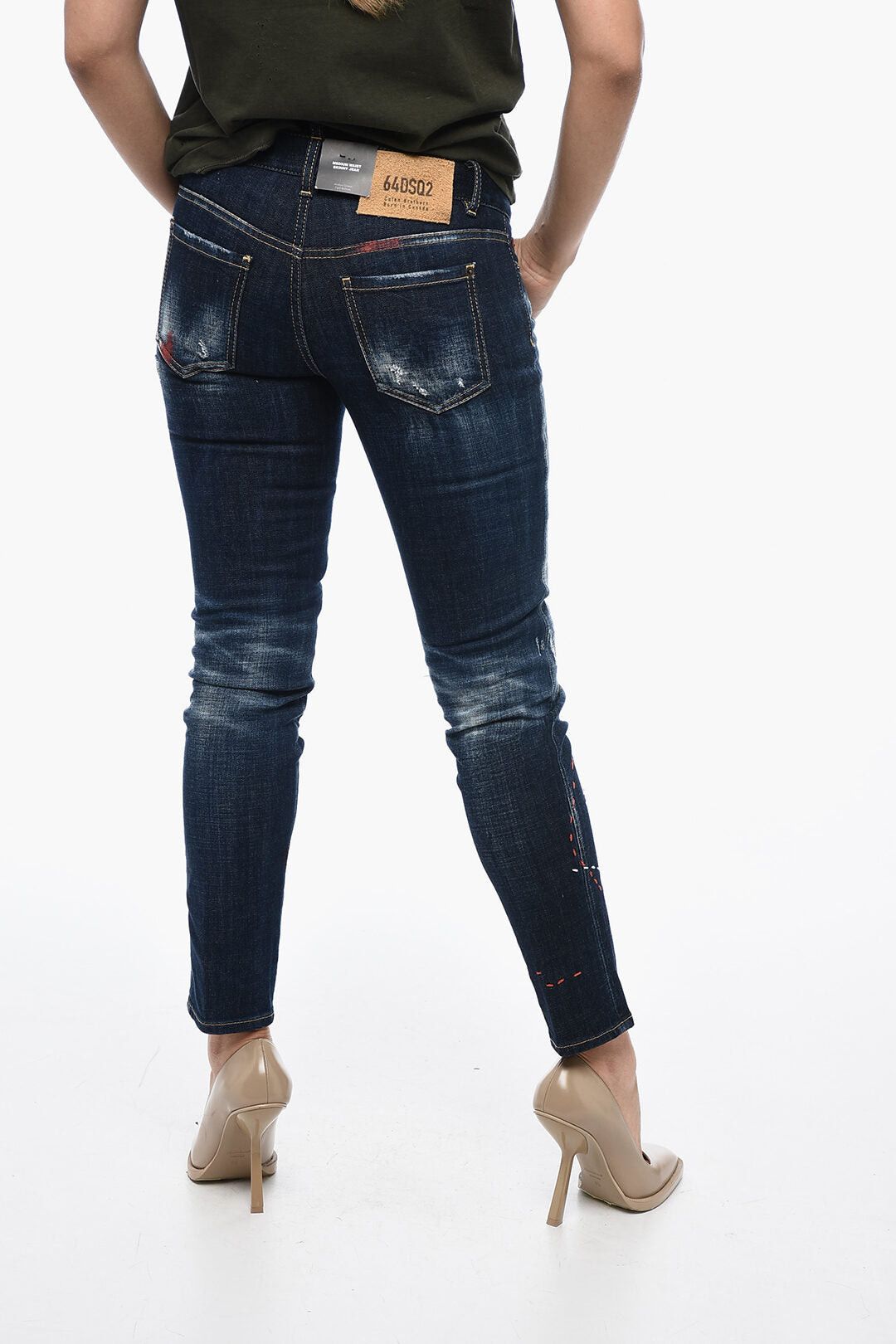 Dsquared2 Monster Maze Skinny Jeans with 14.5cm Embroidery Size 27" / US 4 / IT 40 - 2 Thumbnail