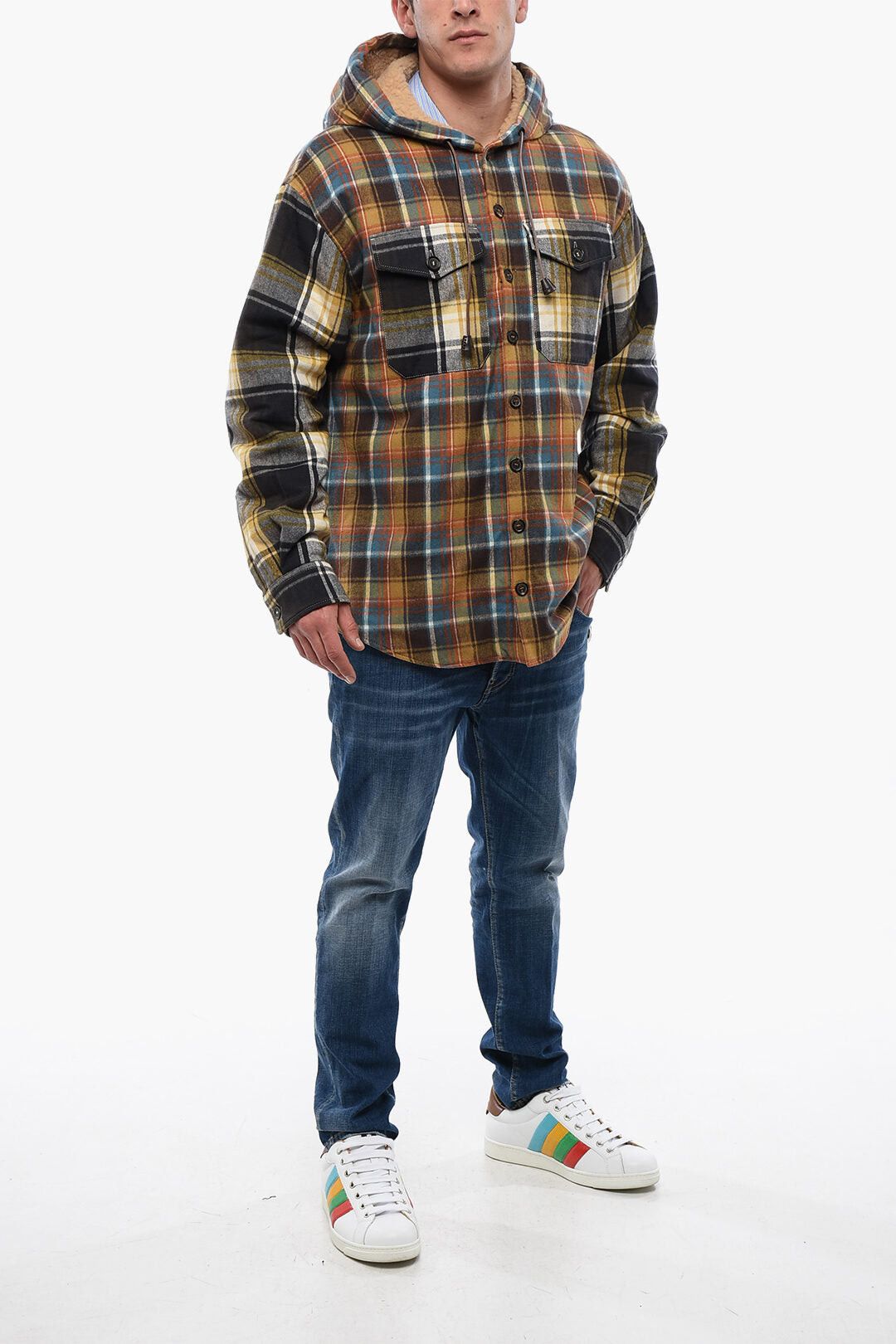 Dsquared2 ICON Padded Overshirt with Shearling Lining Size US XXL / EU 58 / 5 - 9 Thumbnail