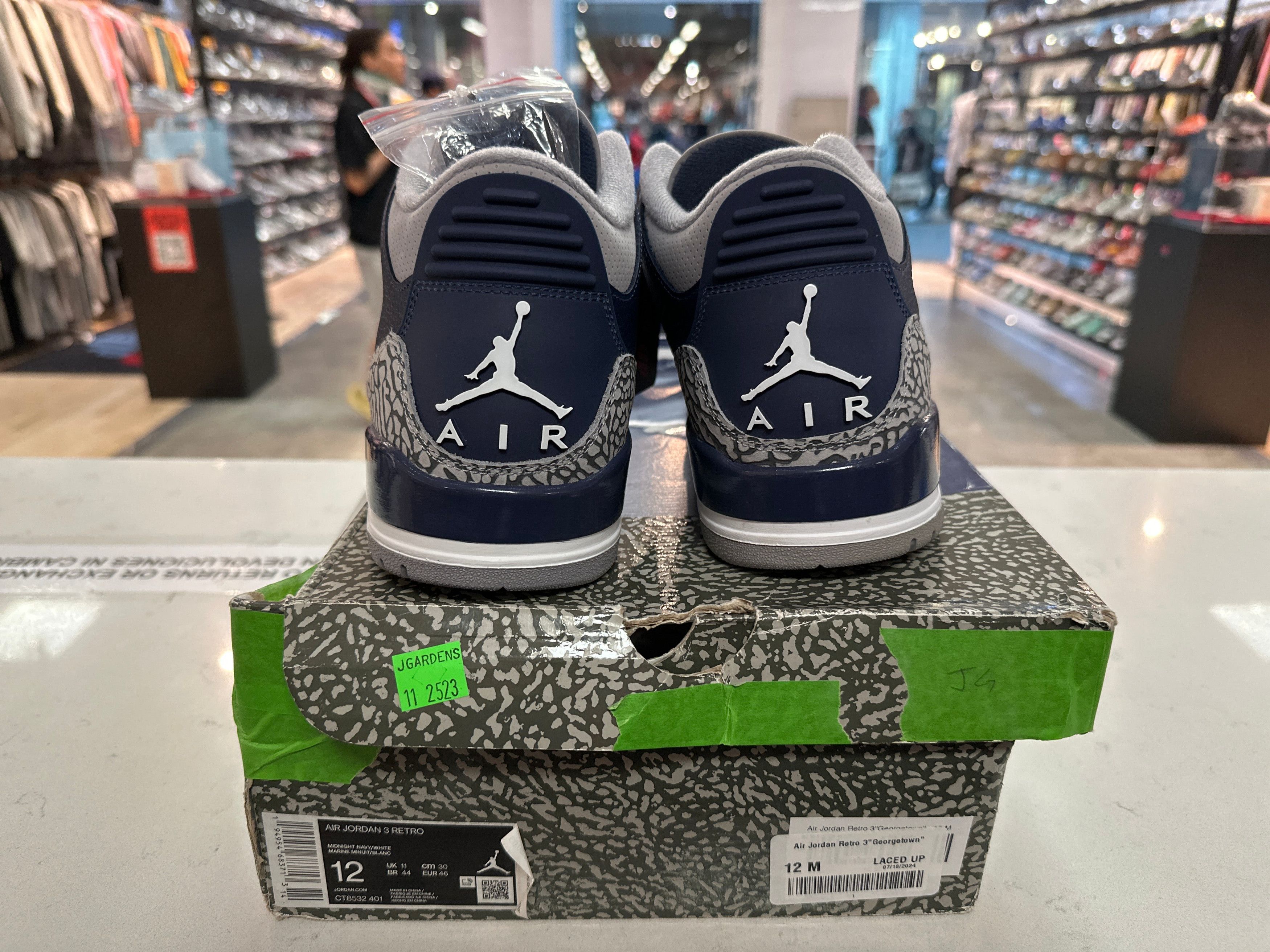 Jordan Brand Air Jordan Retro 3"Georgetown" Conditional Size US 12 / EU 45 - 4 Thumbnail