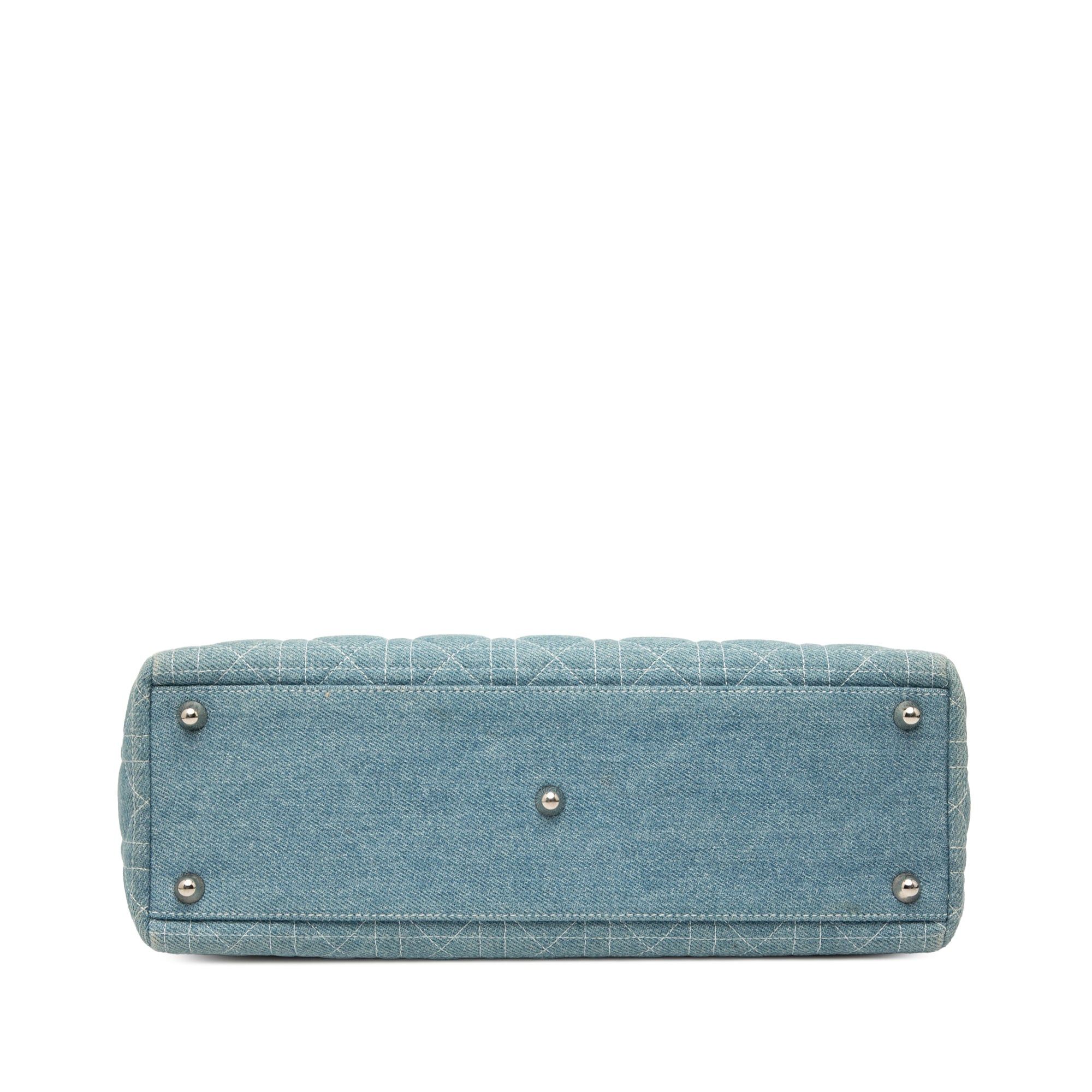 Dior Large Denim Cannage Acrylic Handles Lady Dior Size ONE SIZE - 3 Thumbnail