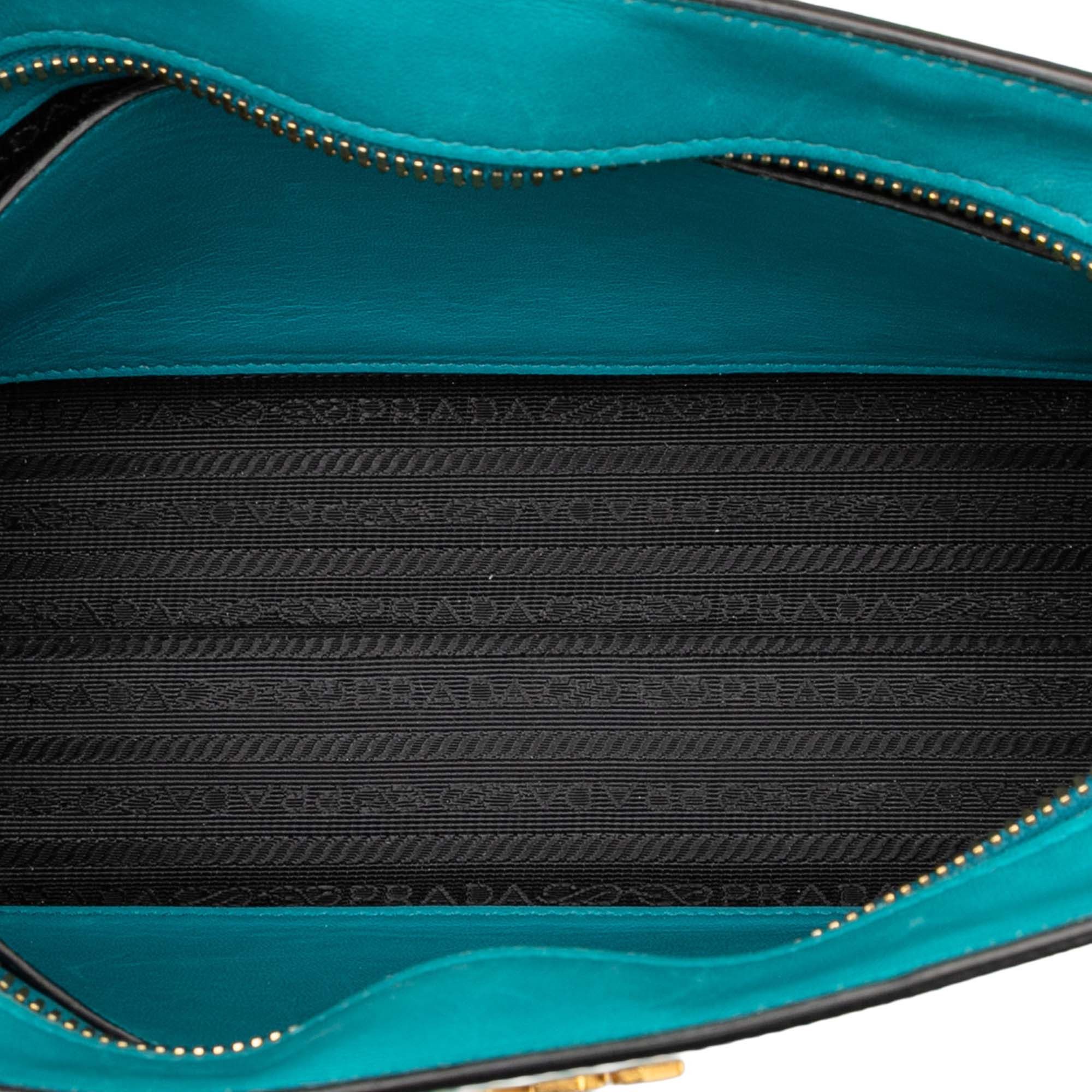 Prada Bicolor Saffiano Vernice Esplanade Crossbody Size ONE SIZE - 4 Thumbnail