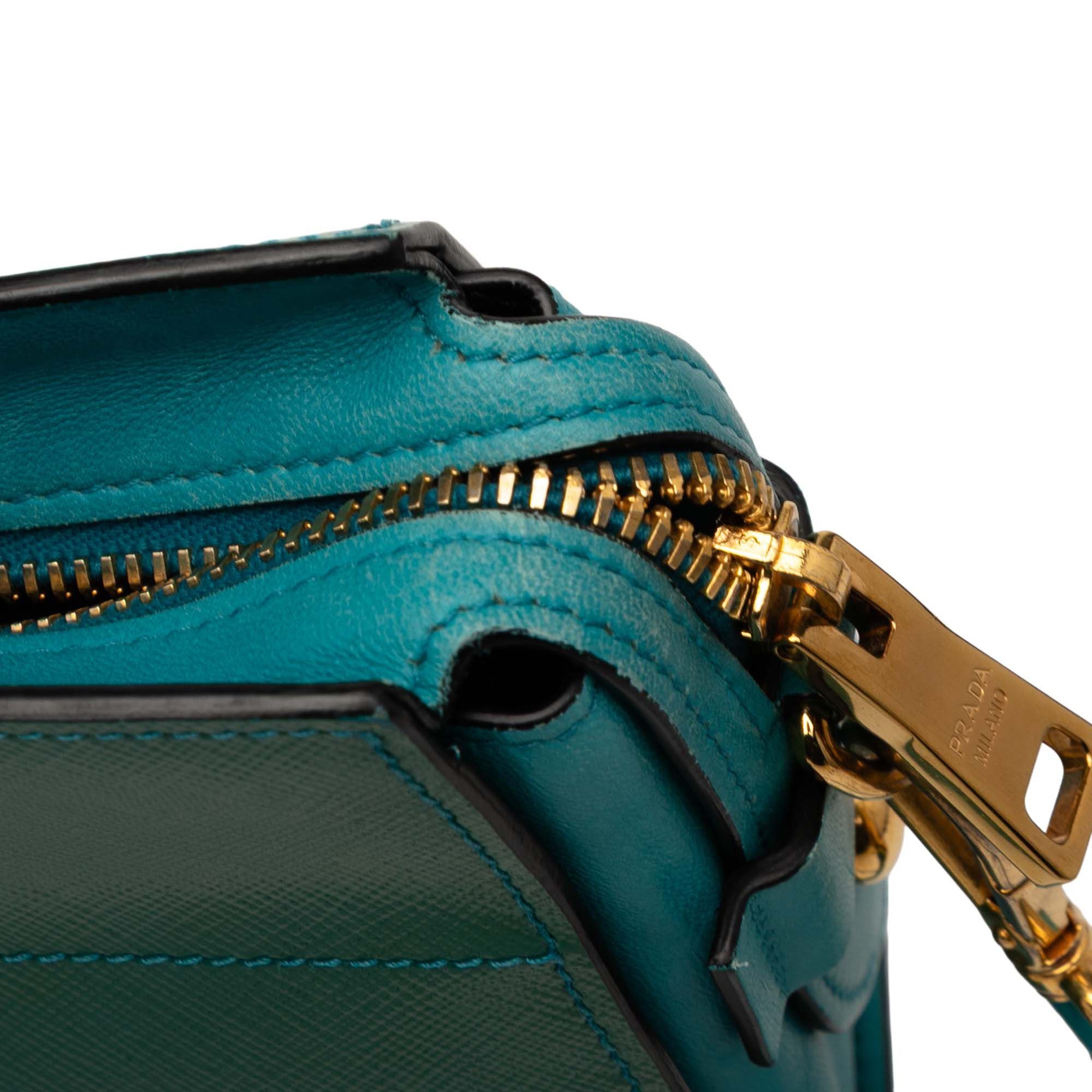 Prada Bicolor Saffiano Vernice Esplanade Crossbody Size ONE SIZE - 6 Thumbnail