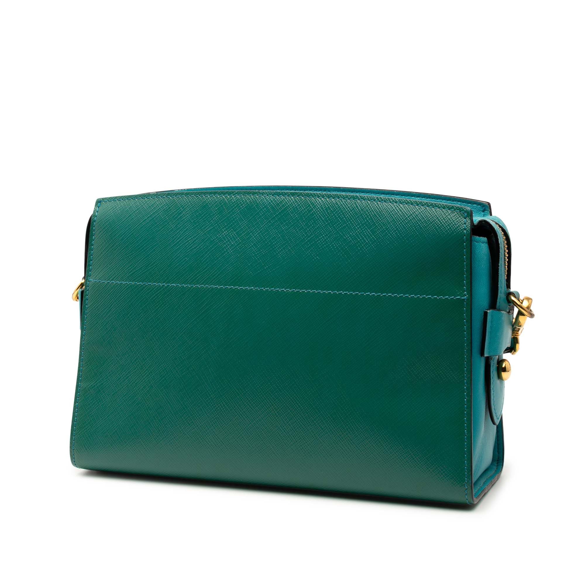 Prada Bicolor Saffiano Vernice Esplanade Crossbody Size ONE SIZE - 2 Thumbnail