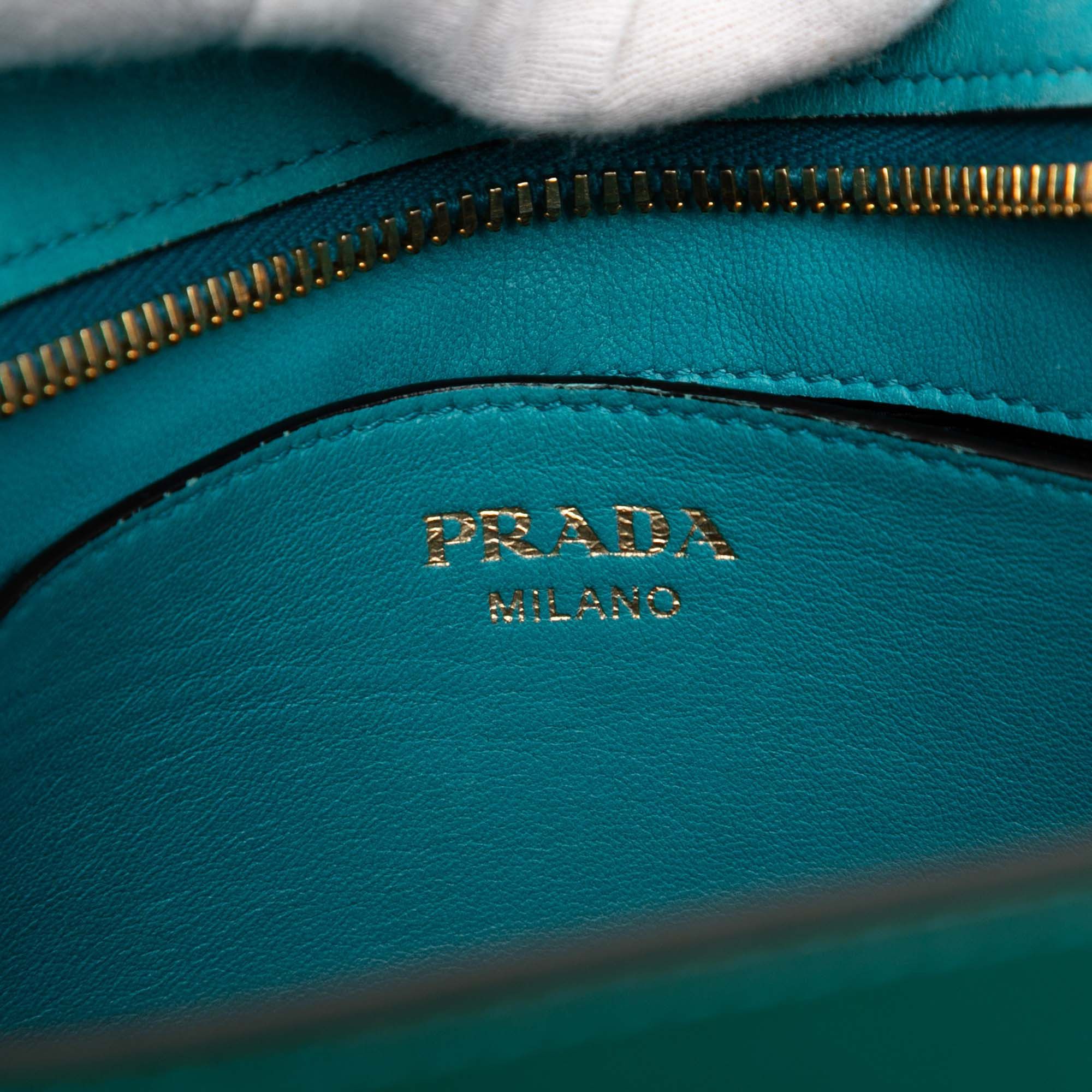 Prada Bicolor Saffiano Vernice Esplanade Crossbody Size ONE SIZE - 5 Thumbnail