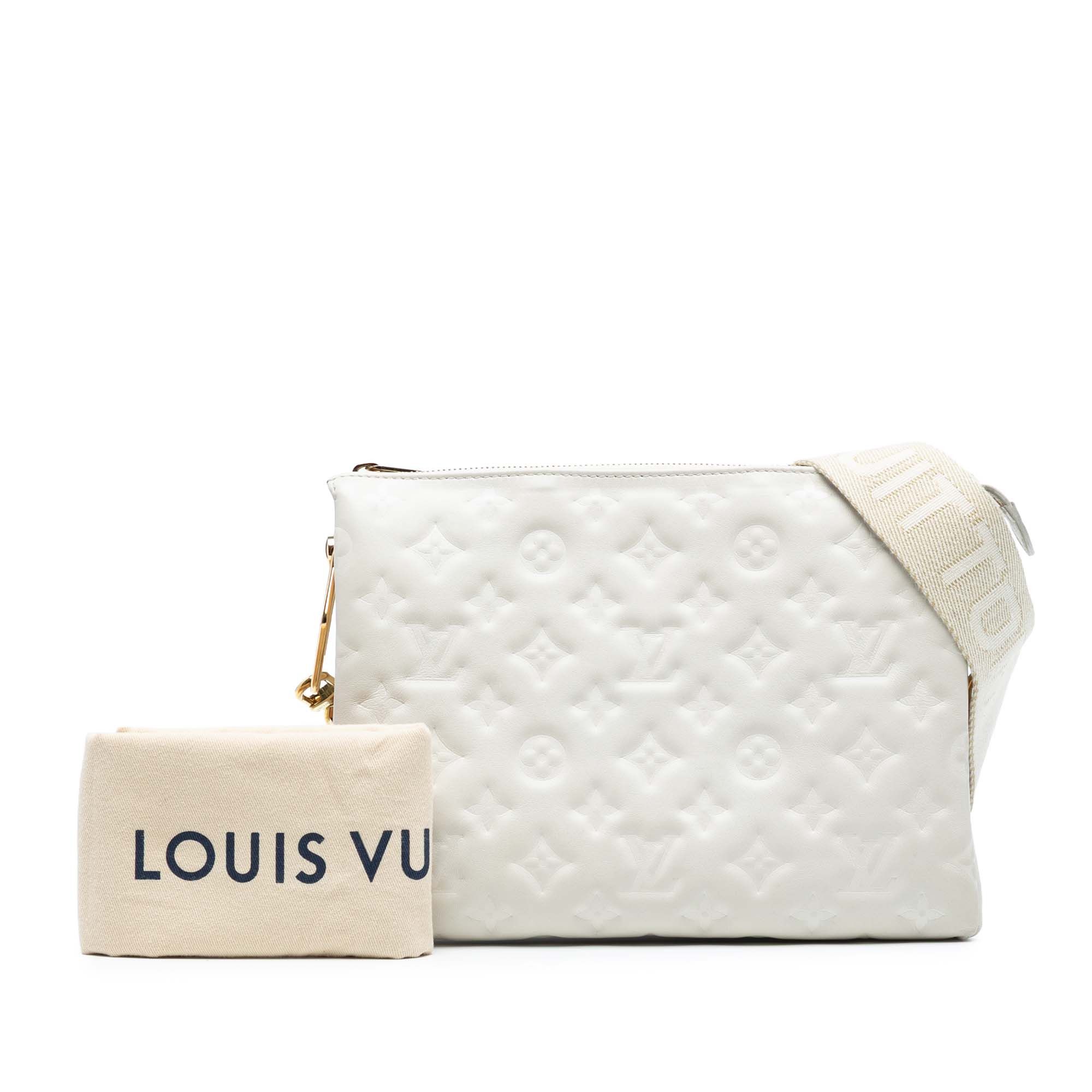 Monogram Embossed Puffy Lambskin Coussin PM