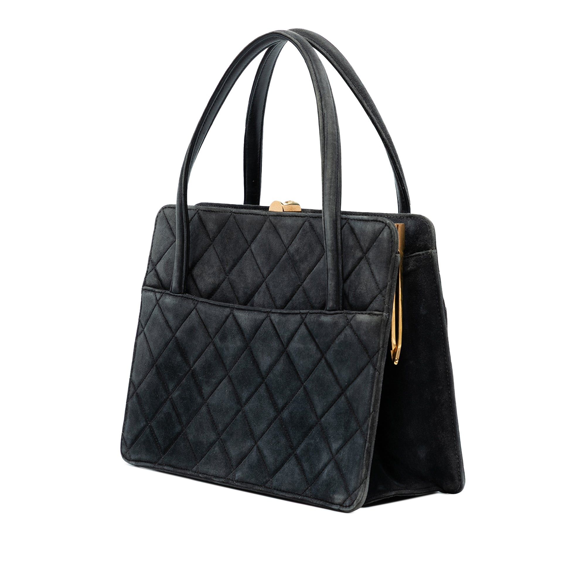 Chanel Quilted Suede Handbag Size ONE SIZE - 2 Thumbnail