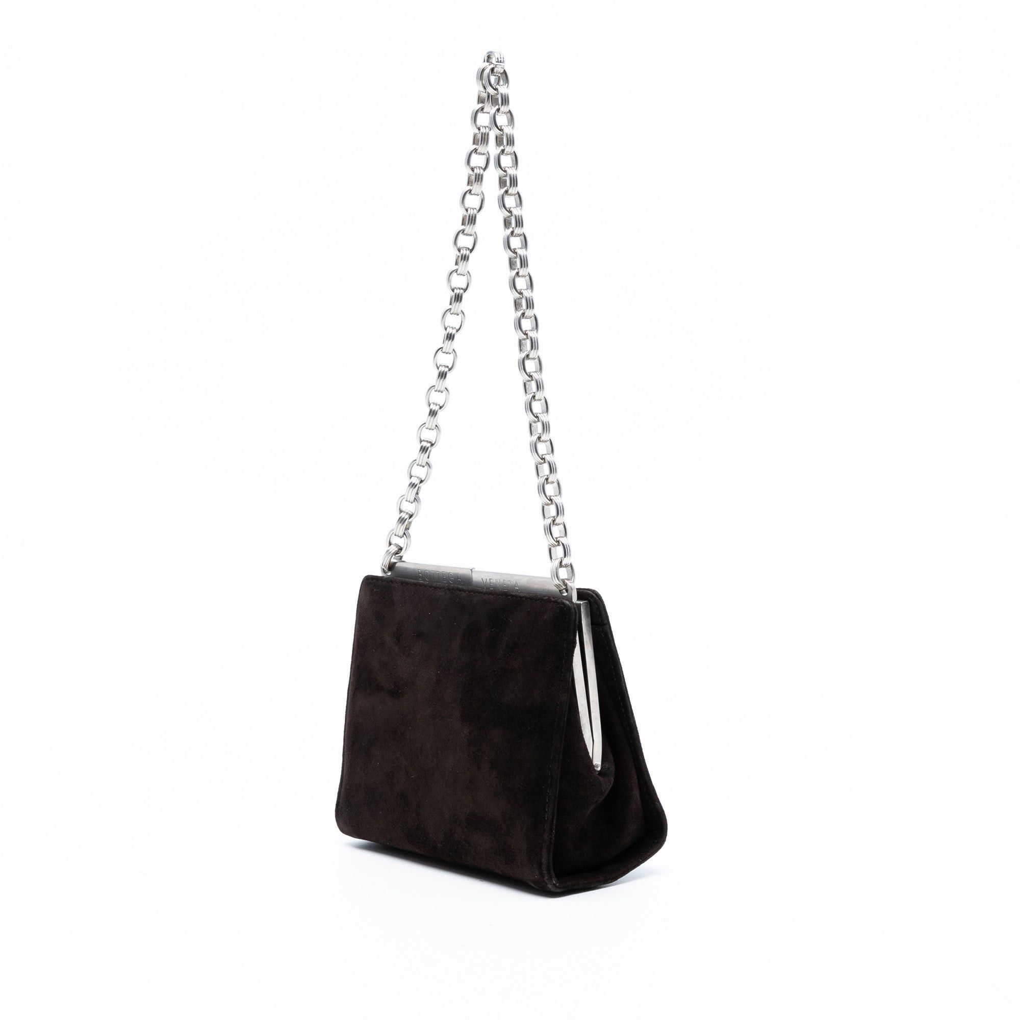 Bottega Veneta Suede Frame Clutch on Chain Size ONE SIZE - 2 Thumbnail