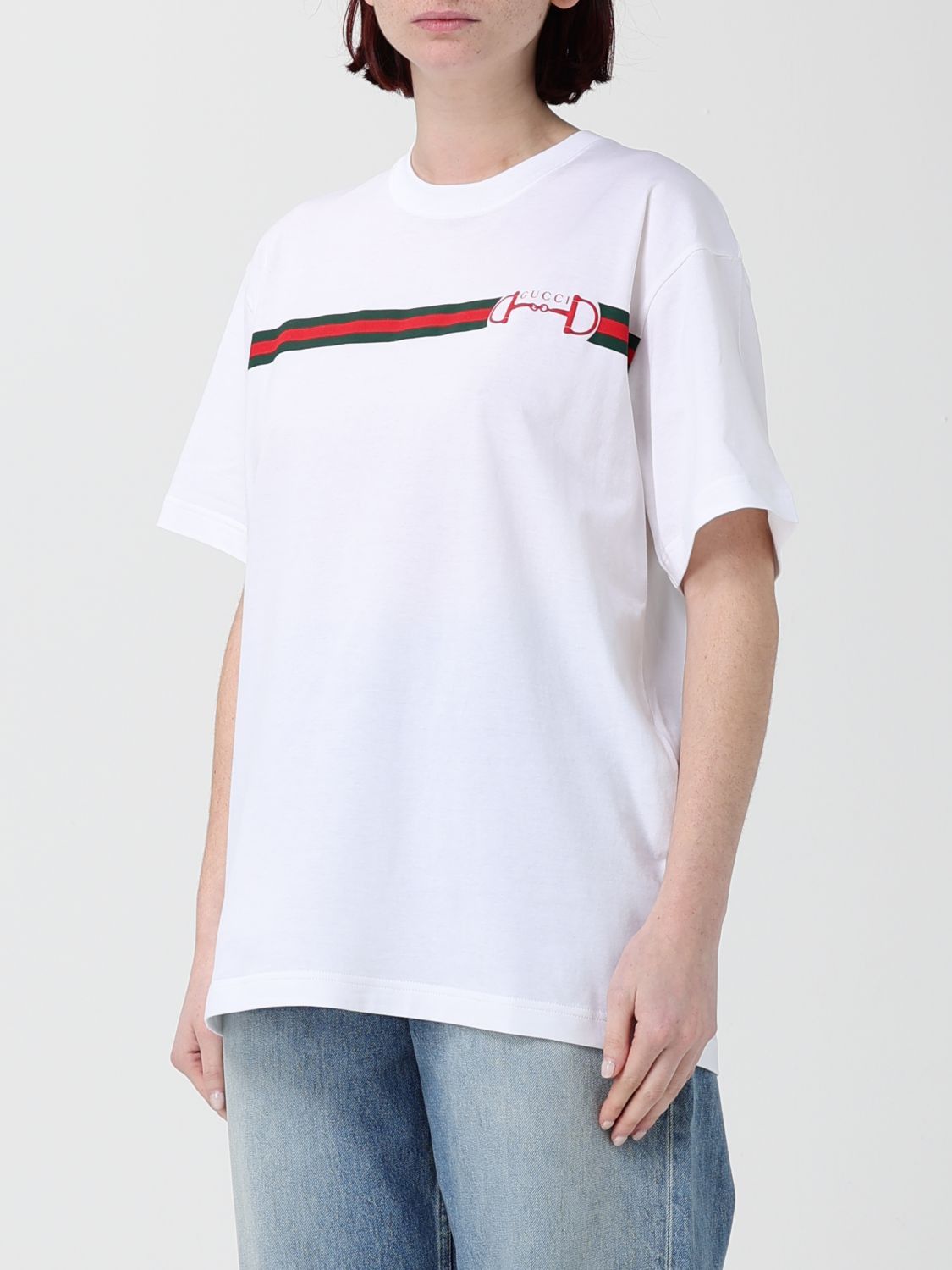 Gucci Gucci T-Shirt Woman White Size L / US 10 / IT 46 - 4 Thumbnail