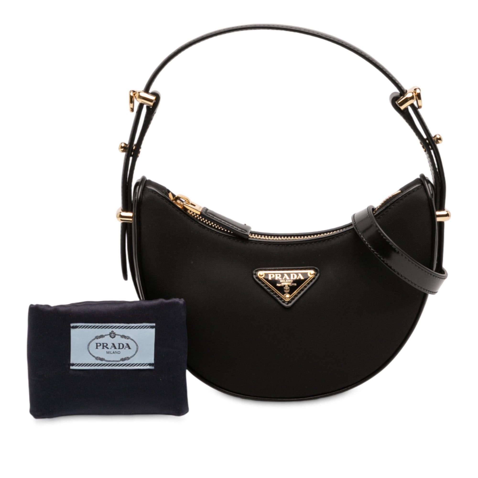 Prada Small Re Nylon and Leather Arque Satchel Size ONE SIZE - 12 Thumbnail
