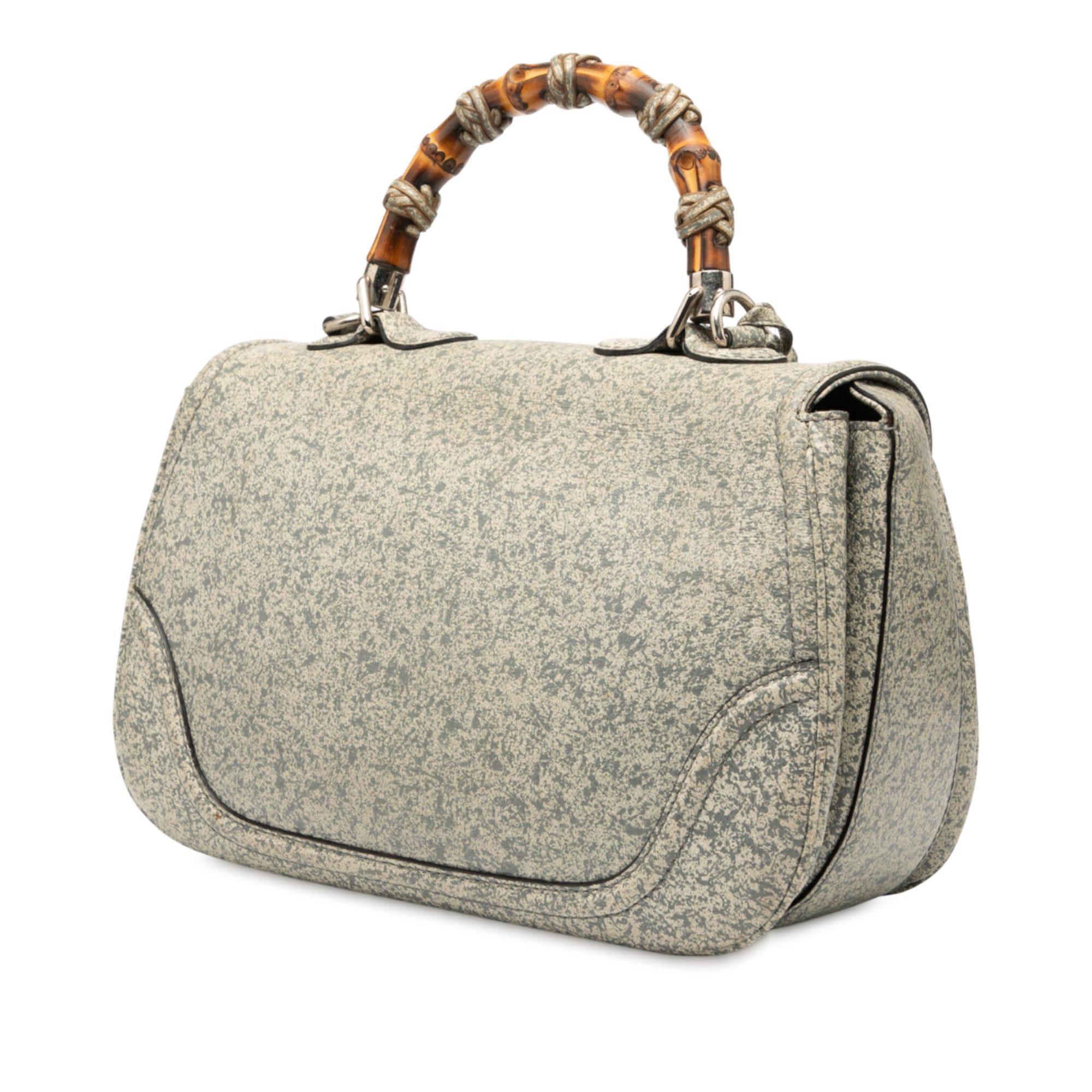 Gucci Large Speckled Leather New Bamboo Top Handle Bag Size ONE SIZE - 2 Thumbnail