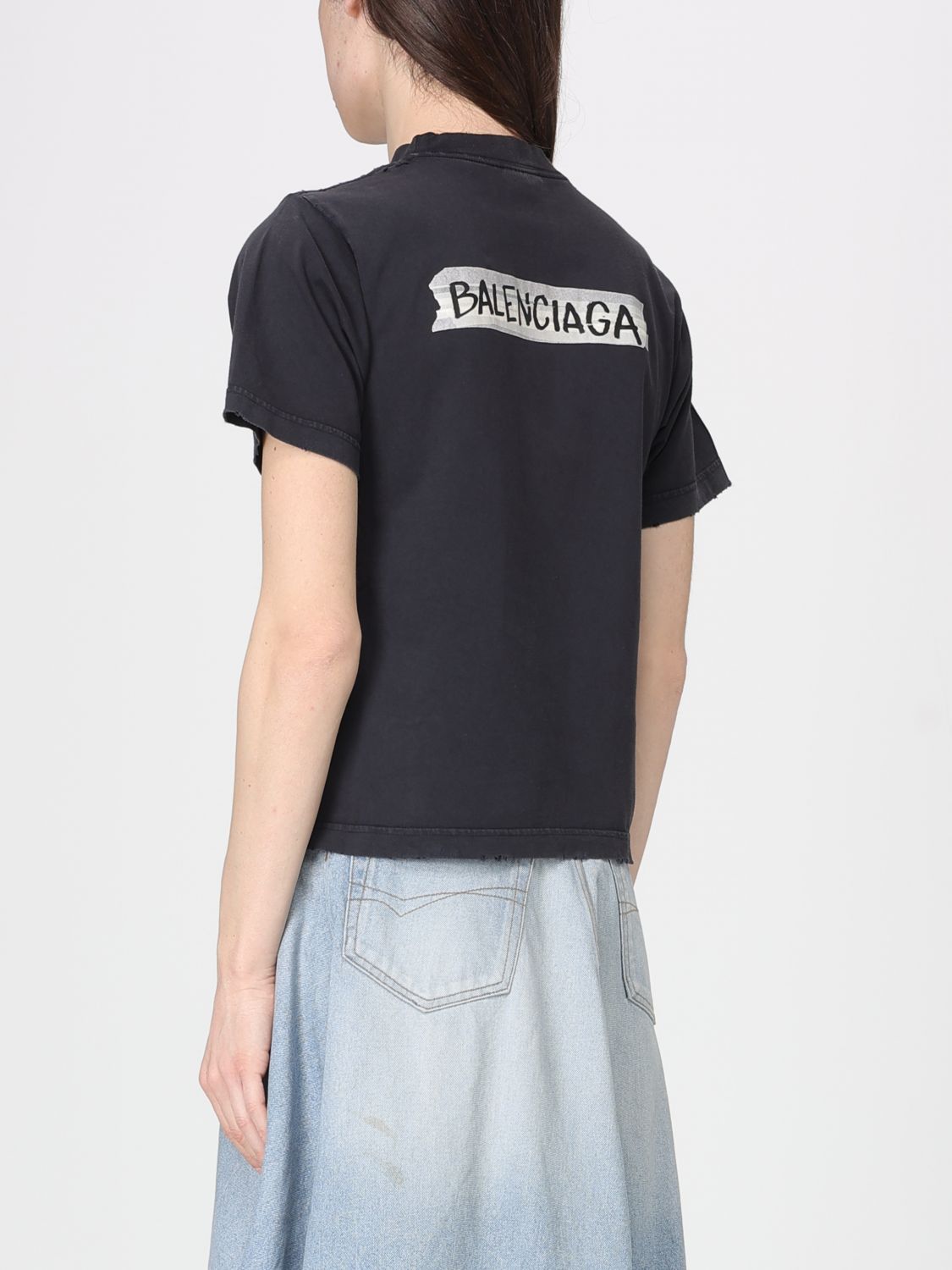 Balenciaga Balenciaga T-Shirt Woman Black Size L / US 10 / IT 46 - 3 Thumbnail