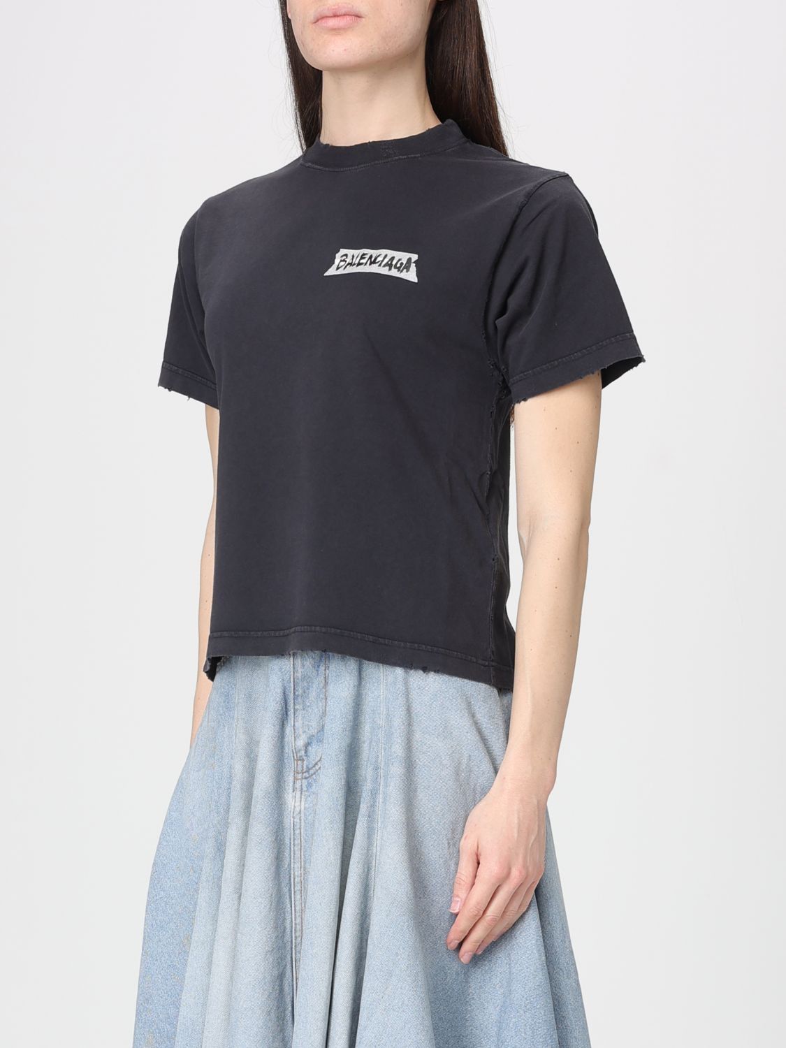 Balenciaga Balenciaga T-Shirt Woman Black Size S / US 4 / IT 40 - 4 Thumbnail