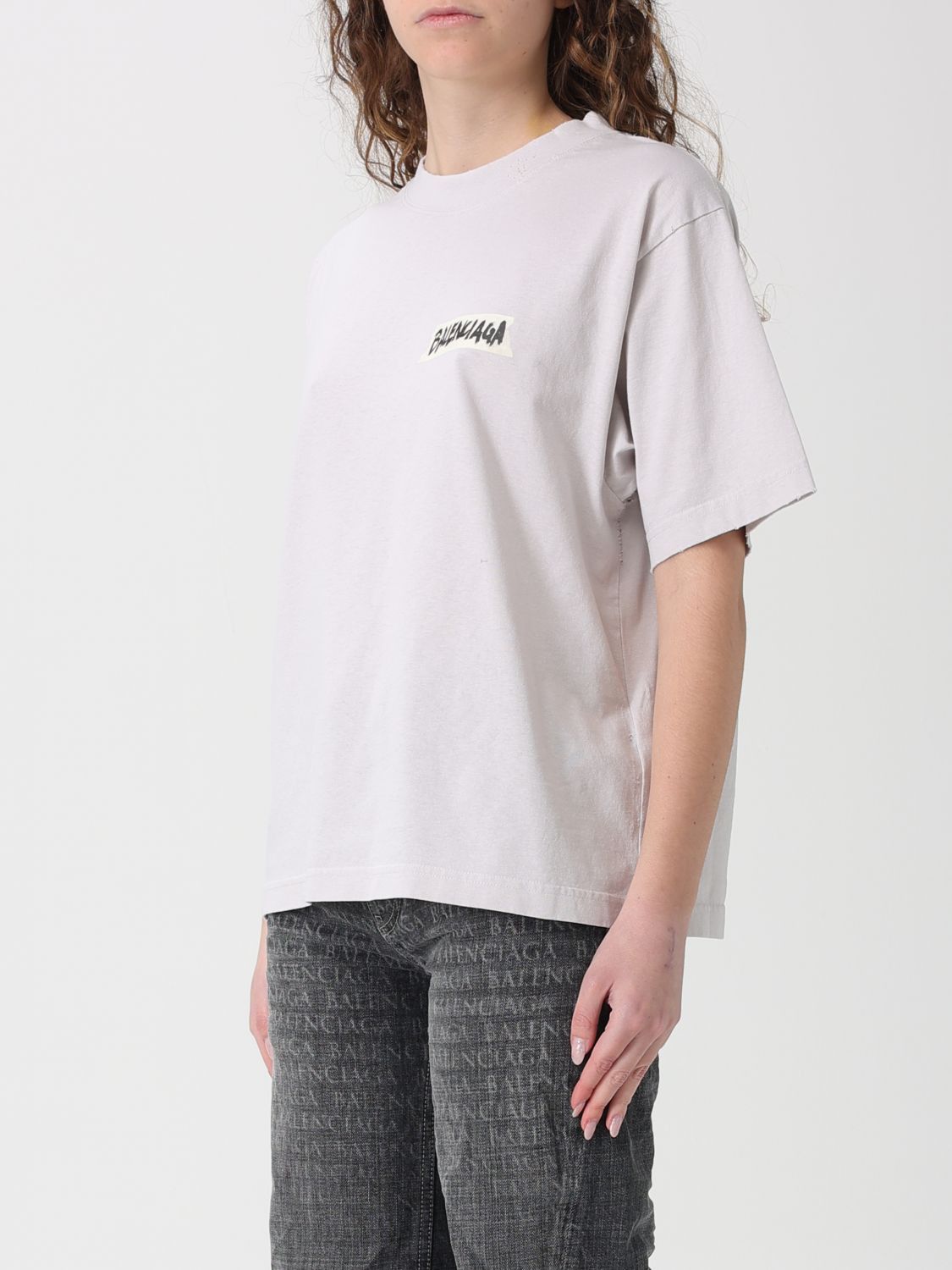 Balenciaga Balenciaga T-Shirt Woman White Size XS / US 0-2 / IT 36-38 - 4 Thumbnail