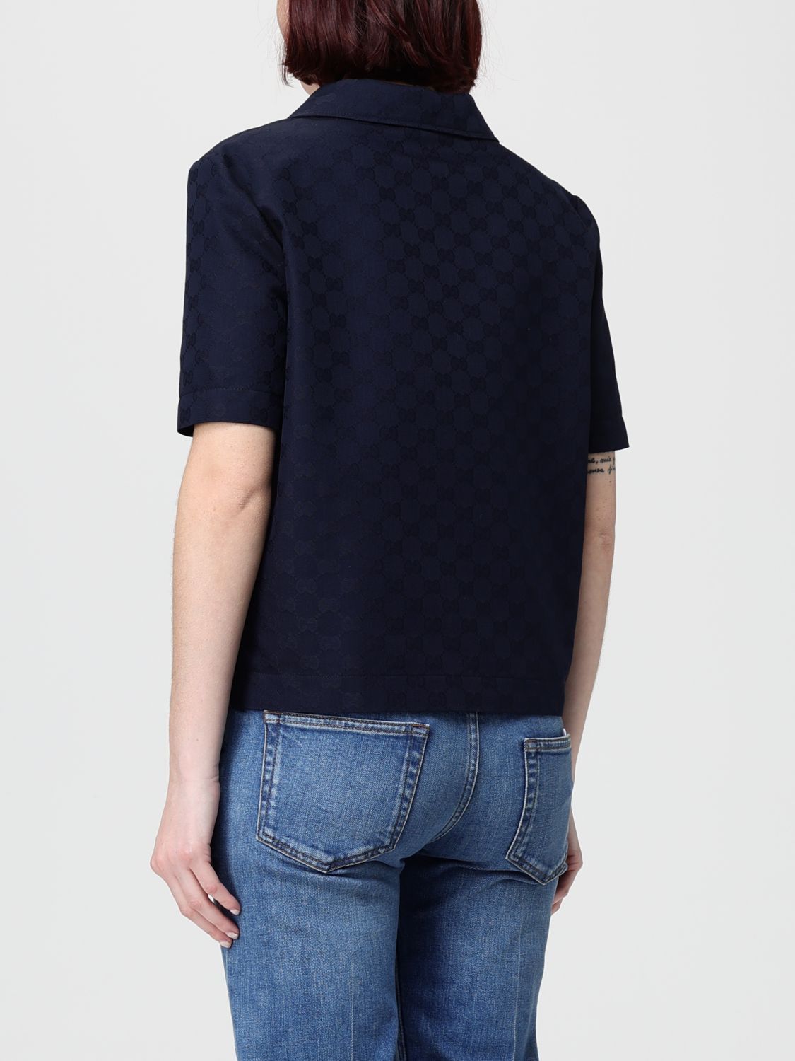Gucci Gucci Polo Shirt Woman Blue Size XS / US 0-2 / IT 36-38 - 3 Thumbnail