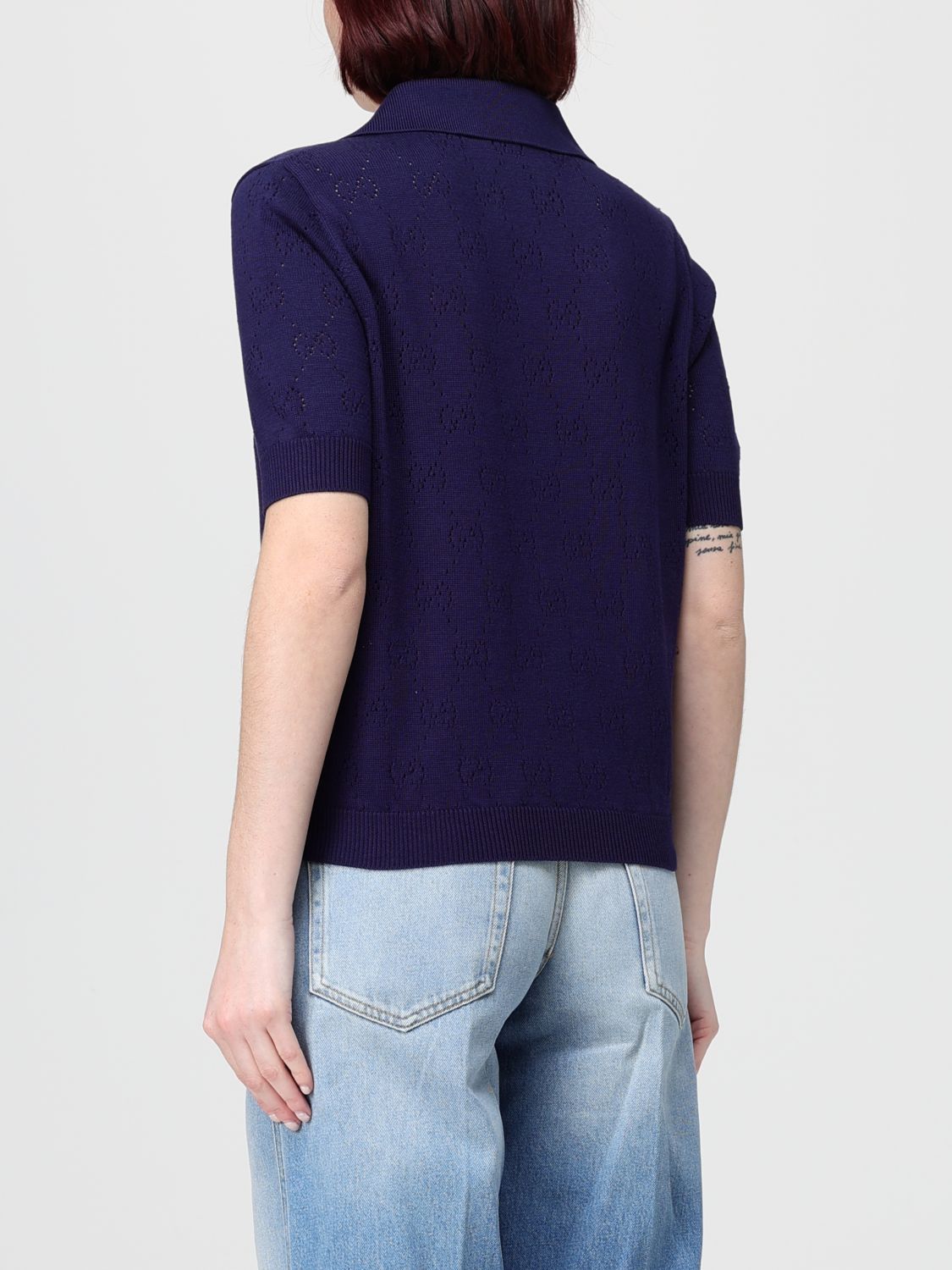 Gucci Gucci Polo Shirt Woman Blue Size M / US 6-8 / IT 42-44 - 3 Thumbnail