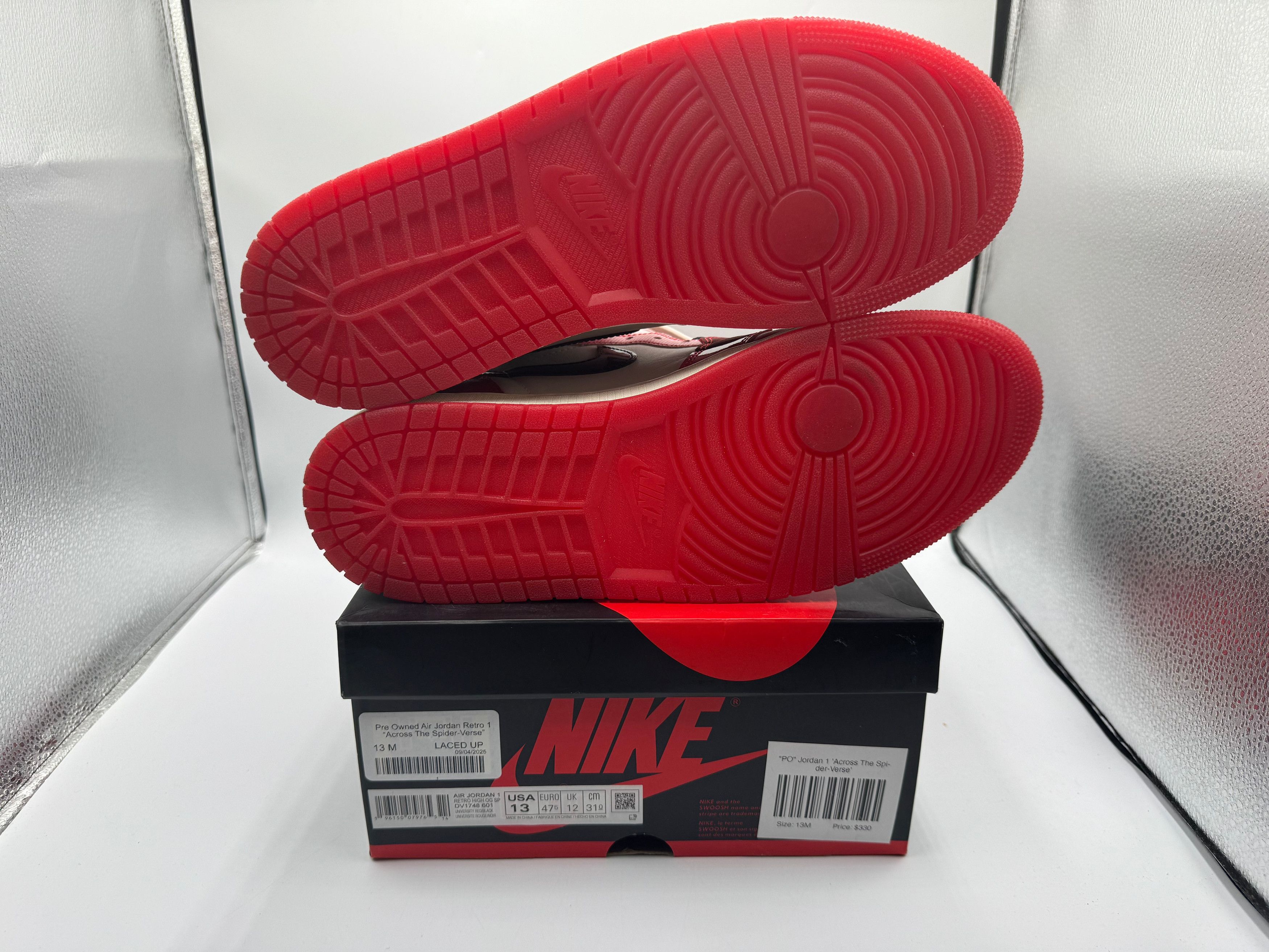 Jordan Brand Pre Owned Air Jordan Retro 1 “Across The Spider-Verse” Size US 13 / EU 46 - 5 Thumbnail