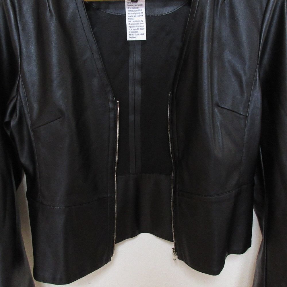 Other Other Sov. Double Standard Clothing Faux Leather Collarless Jacket Plastic / Synthetic Outerwear DUTY FREE for USA Size ONE SIZE - 6 Thumbnail