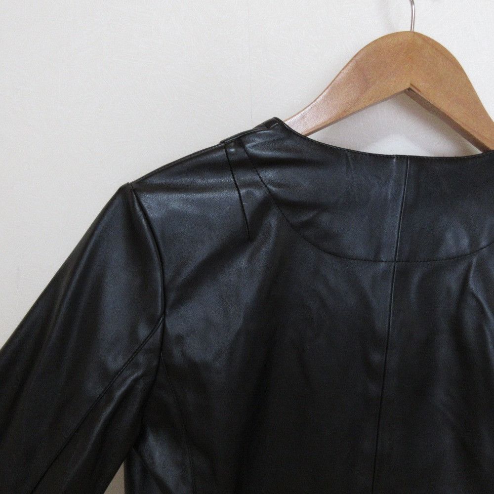 Other Other Sov. Double Standard Clothing Faux Leather Collarless Jacket Plastic / Synthetic Outerwear DUTY FREE for USA Size ONE SIZE - 5 Thumbnail