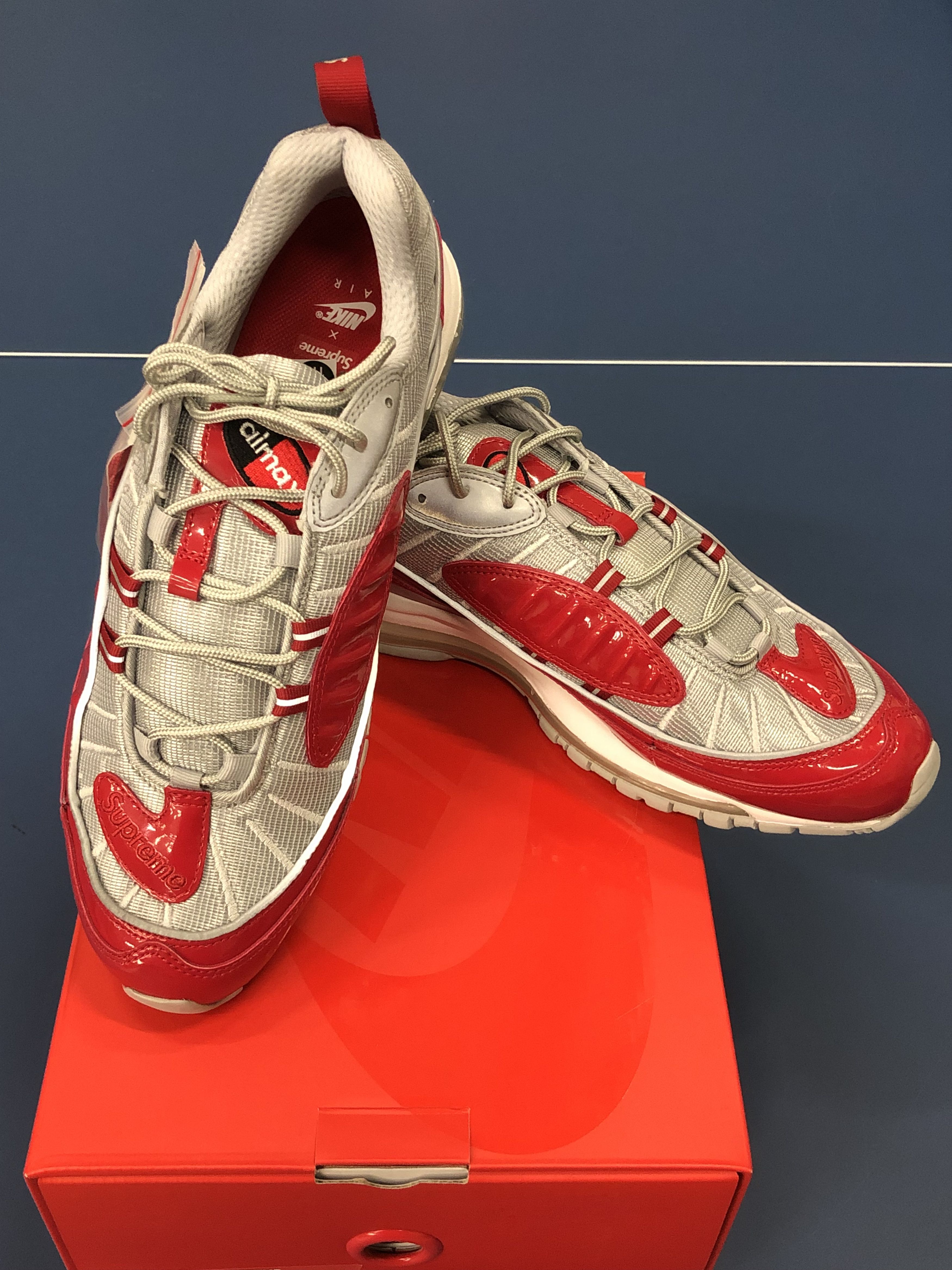 Supreme X Nike Air Max 98 Red Sneakers (BRAND NEW WITH ORIGINAL BOX)