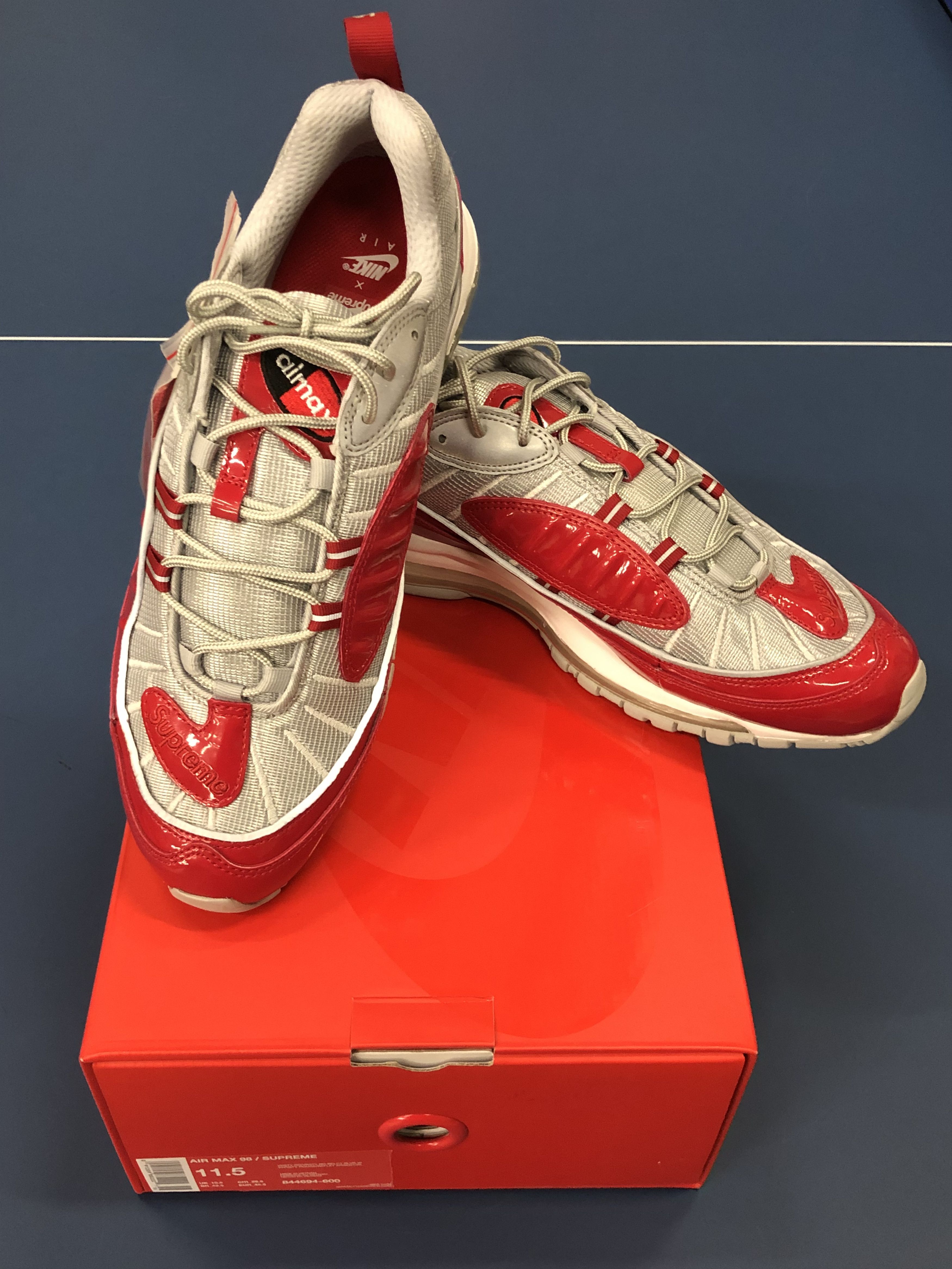 Supreme X Nike Air Max 98 Red Sneakers (BRAND NEW WITH ORIGINAL BOX)