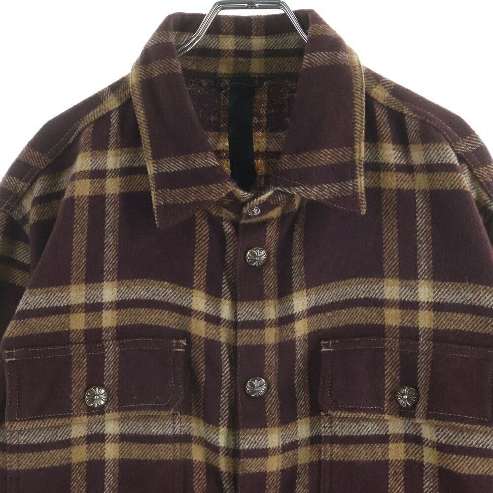 Chrome Hearts Chrome Hearts Work Dog Cross Patch Long Sleeve Check Flannel Shirt Brown Size US XL / EU 56 / 4 - 3 Thumbnail