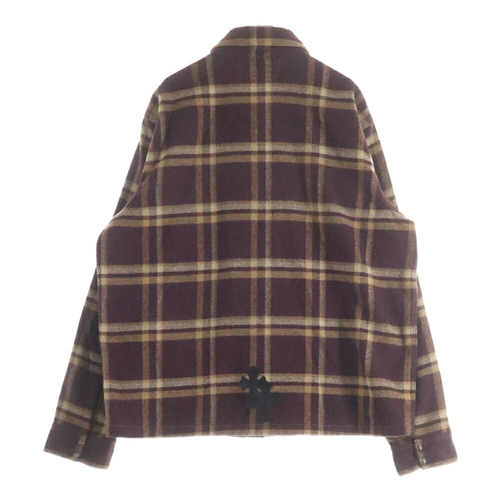 Chrome Hearts Chrome Hearts Work Dog Cross Patch Long Sleeve Check Flannel Shirt Brown Size US XL / EU 56 / 4 - 2 Thumbnail