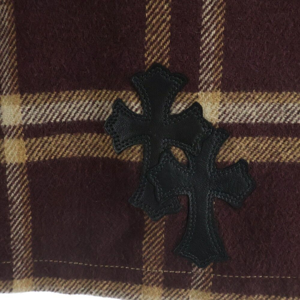 Chrome Hearts Chrome Hearts Work Dog Cross Patch Long Sleeve Check Flannel Shirt Brown Size US XL / EU 56 / 4 - 6 Thumbnail