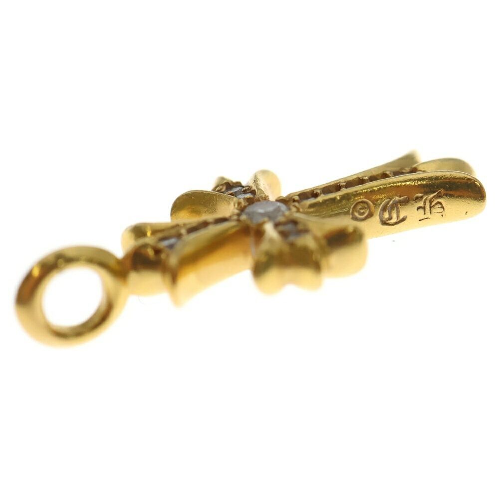 Chrome Hearts Chrome Hearts 22k Tiny Crsf Diamond Fat Cross Pave Pendant Gold Size ONE SIZE - 5 Thumbnail