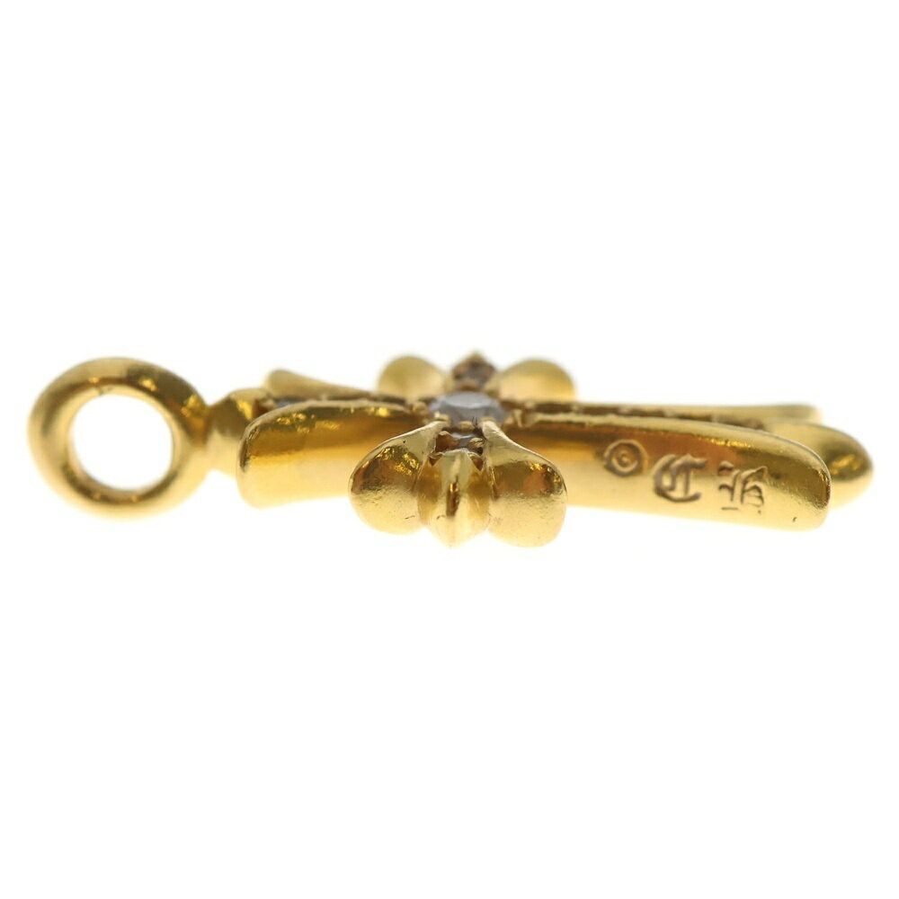 Chrome Hearts Chrome Hearts 22k Tiny Crsf Diamond Fat Cross Pave Pendant Gold Size ONE SIZE - 4 Thumbnail