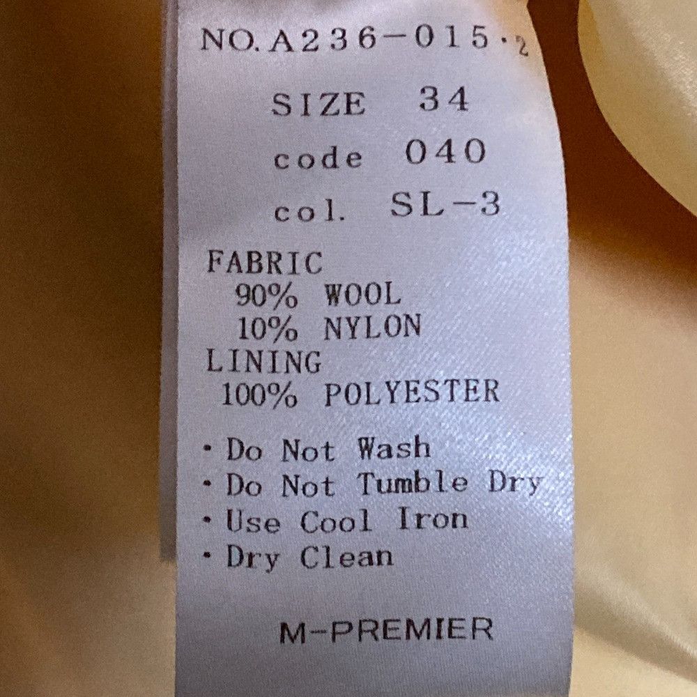Other Other M-Premier Super100’s Wool Collarless Coat Textile Outerwear A236-015 DUTY FREE for USA Size ONE SIZE - 9 Thumbnail