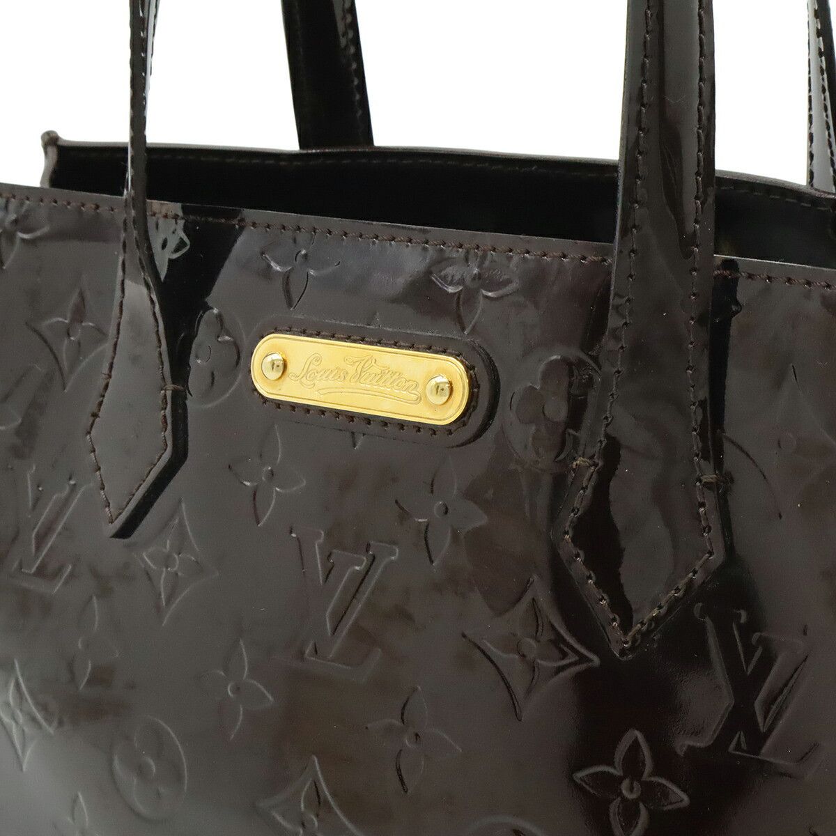 Louis Vuitton Louis Vuitton Louis Vuitton Wilshire PM Monogram Vernis Handbag Leather Tote Bag M93641 DUTY FREE for USA Size ONE SIZE - 7 Thumbnail