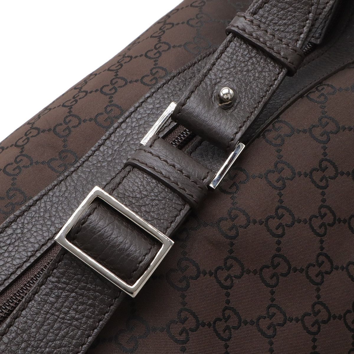 Gucci Gucci Gucci GG Nylon Leather 2way Travel Bag Textile Travel Bag 105669 DUTY FREE for USA Size ONE SIZE - 7 Thumbnail