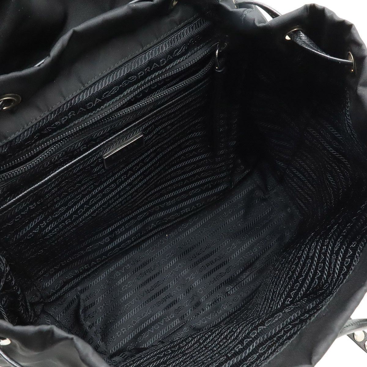 Prada Prada Prada Triangle Logo Nylon Leather Backpack Textile Backpack 1BZ811 DUTY FREE for USA Size ONE SIZE - 6 Thumbnail