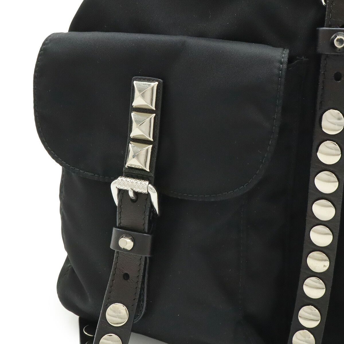 Prada Prada Prada Triangle Logo Nylon Leather Backpack Textile Backpack 1BZ811 DUTY FREE for USA Size ONE SIZE - 8 Thumbnail