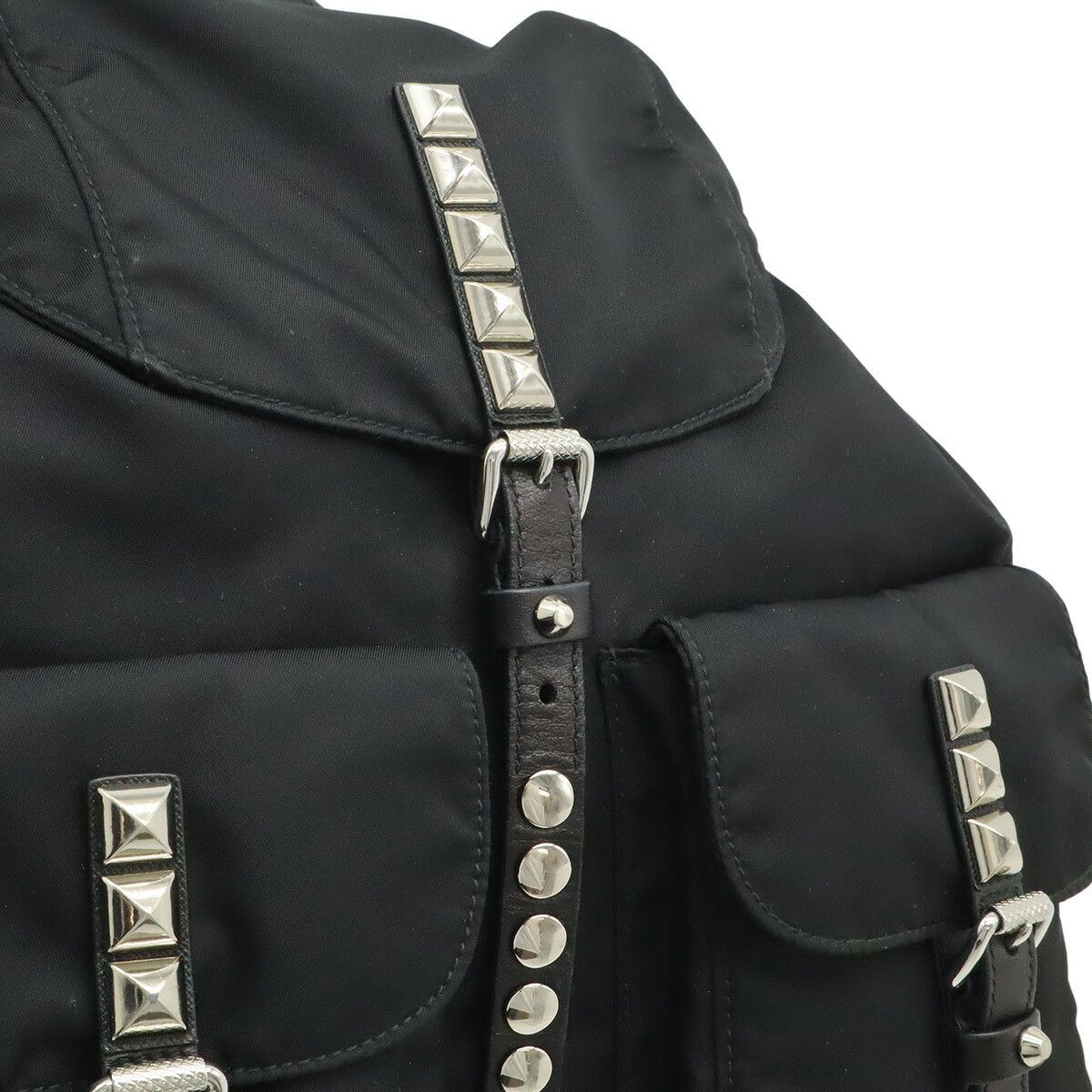 Prada Prada Prada Triangle Logo Nylon Leather Backpack Textile Backpack 1BZ811 DUTY FREE for USA Size ONE SIZE - 7 Thumbnail