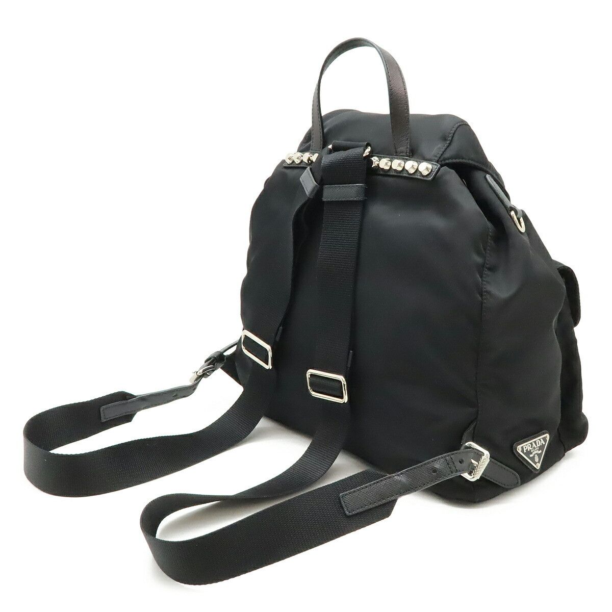 Prada Prada Prada Triangle Logo Nylon Leather Backpack Textile Backpack 1BZ811 DUTY FREE for USA Size ONE SIZE - 2 Thumbnail