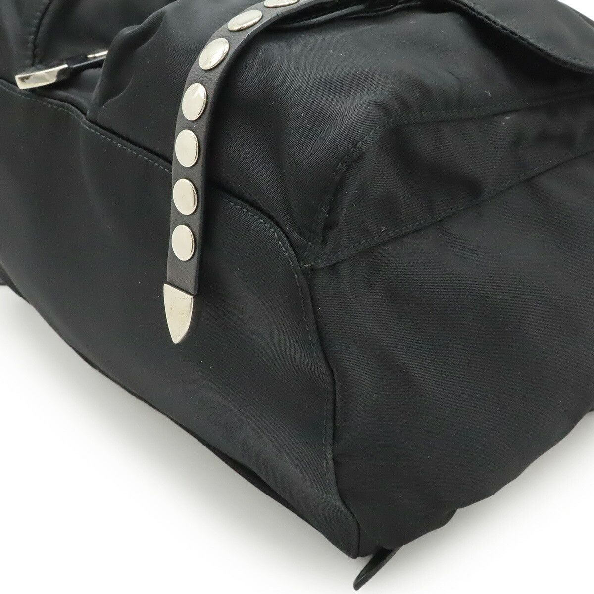 Prada Prada Prada Triangle Logo Nylon Leather Backpack Textile Backpack 1BZ811 DUTY FREE for USA Size ONE SIZE - 3 Thumbnail